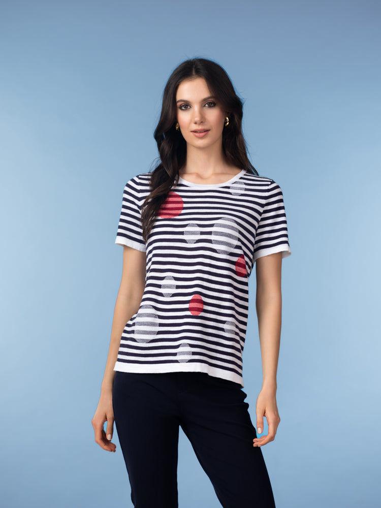 Navy Stripe Top - A47491