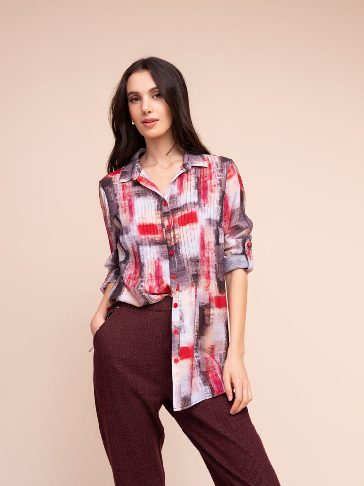 Red Print Shirt - A48083