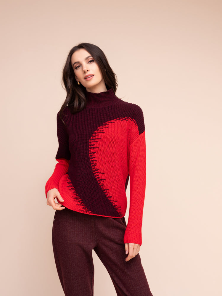 Red & Burgundy Sweater - A48085