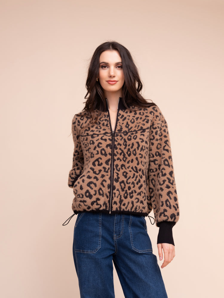 Animal Print Bomber Jacket - A48168