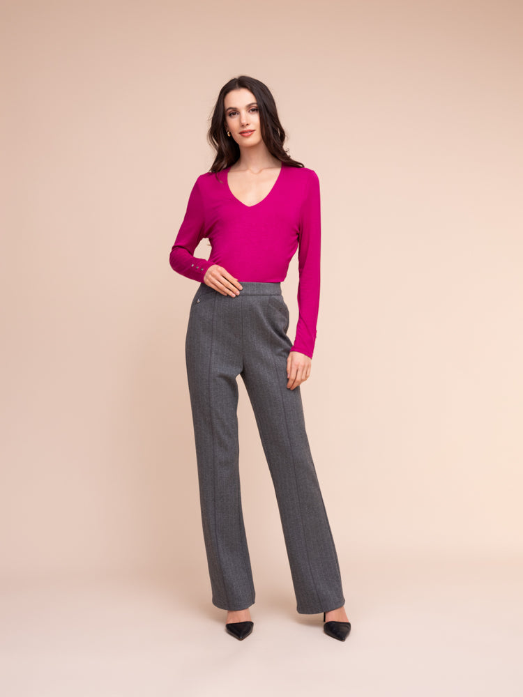 Grey Pull On Trousers - A48212