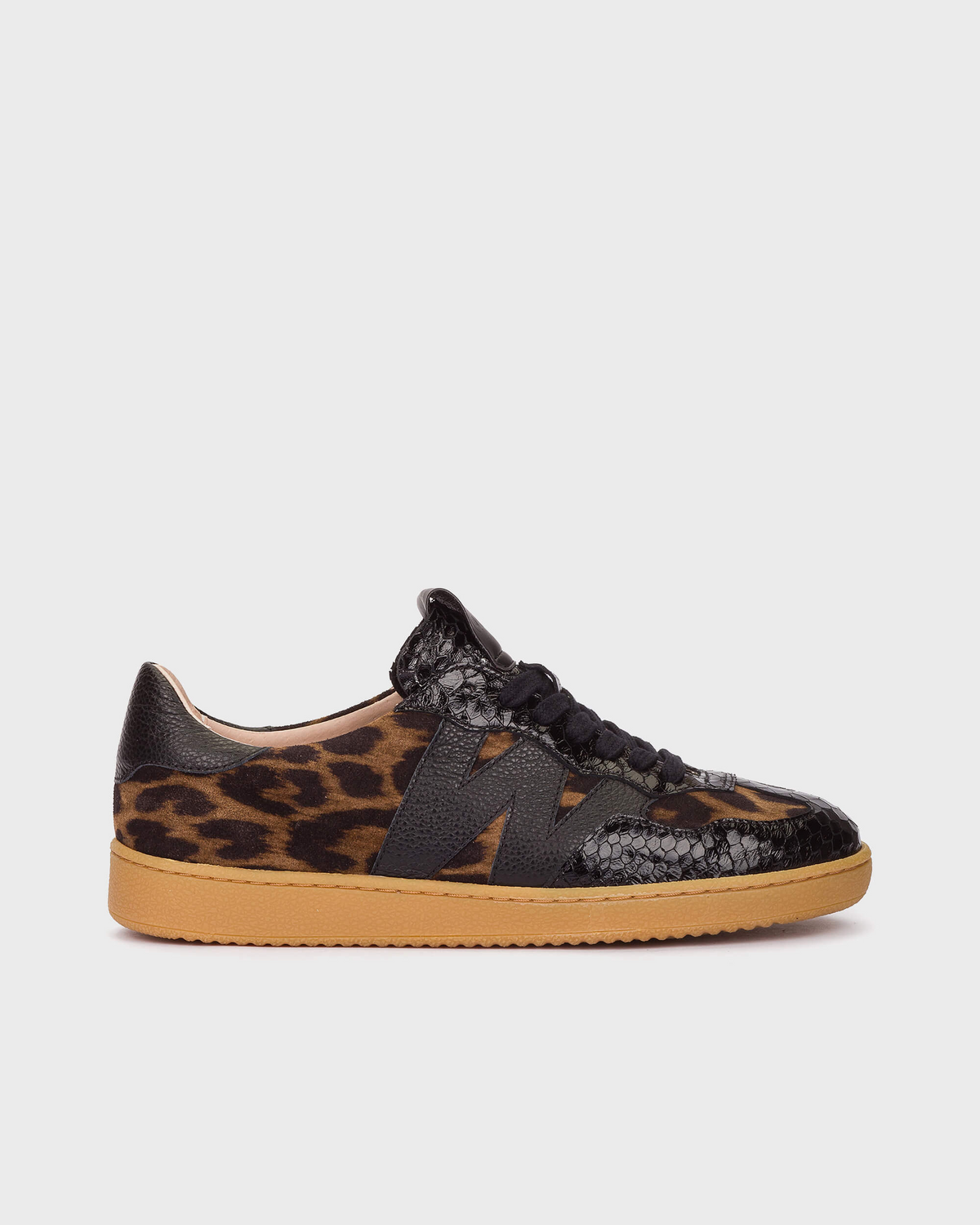 Black & Animal Print Trainers - AP-2010