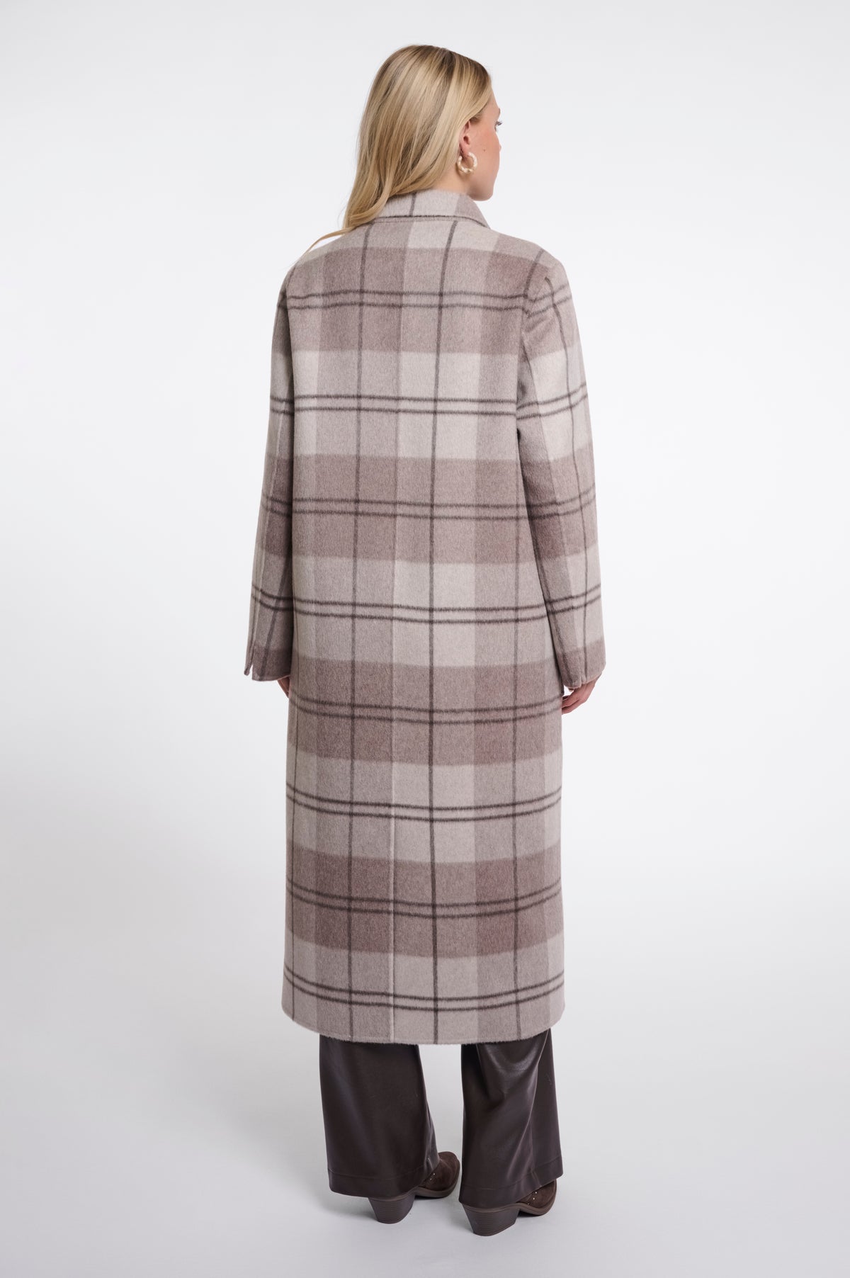 Adria Oat Check Reversible Coat - 7002611