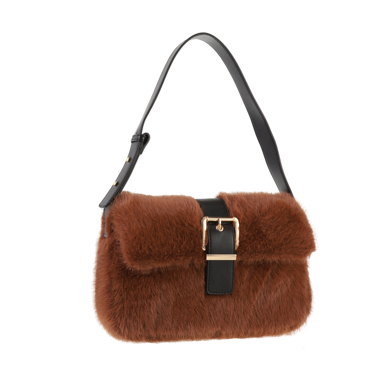 Toffee Faux Fur Small Bag - BAG93