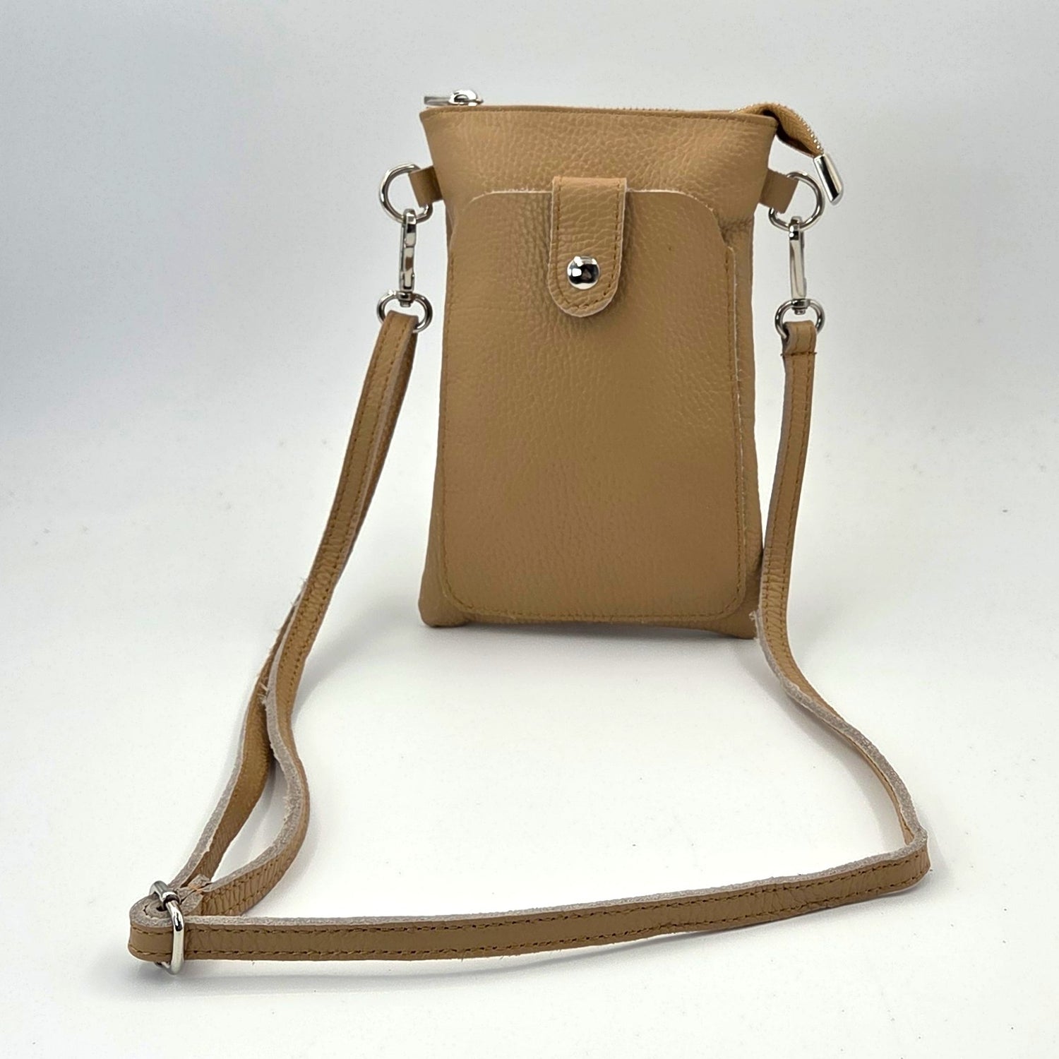 Caramel Leather Phone Bag - G003