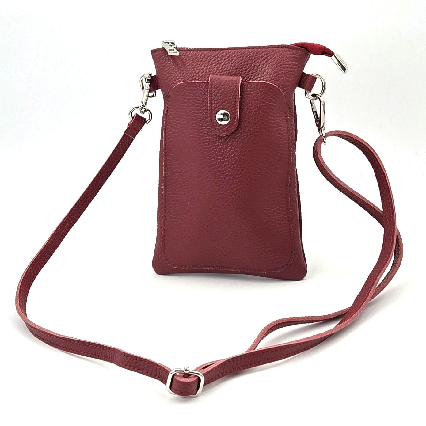 Wine Leather Phone Bag - G003