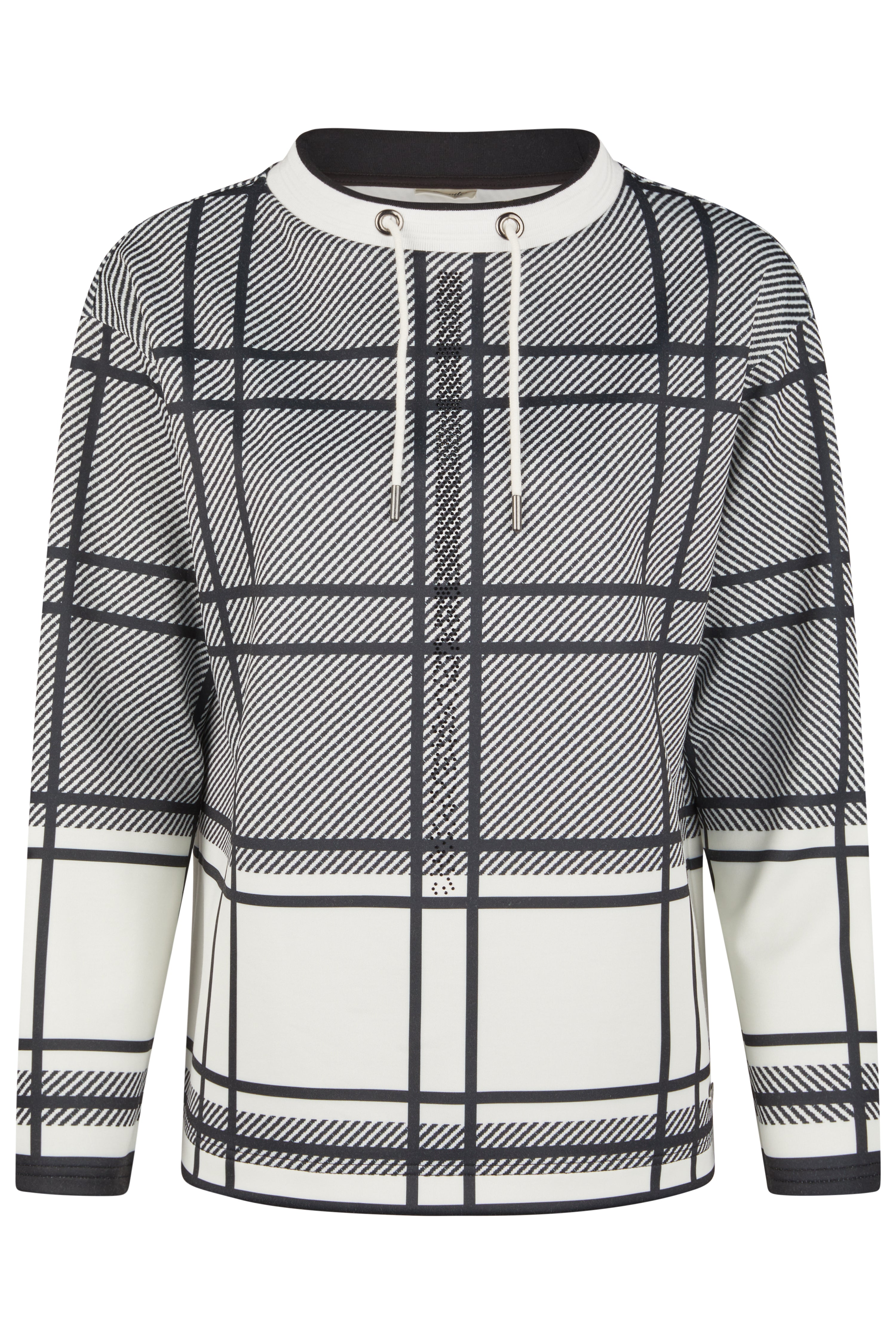 Off White Check Drawstring Top - 35590052
