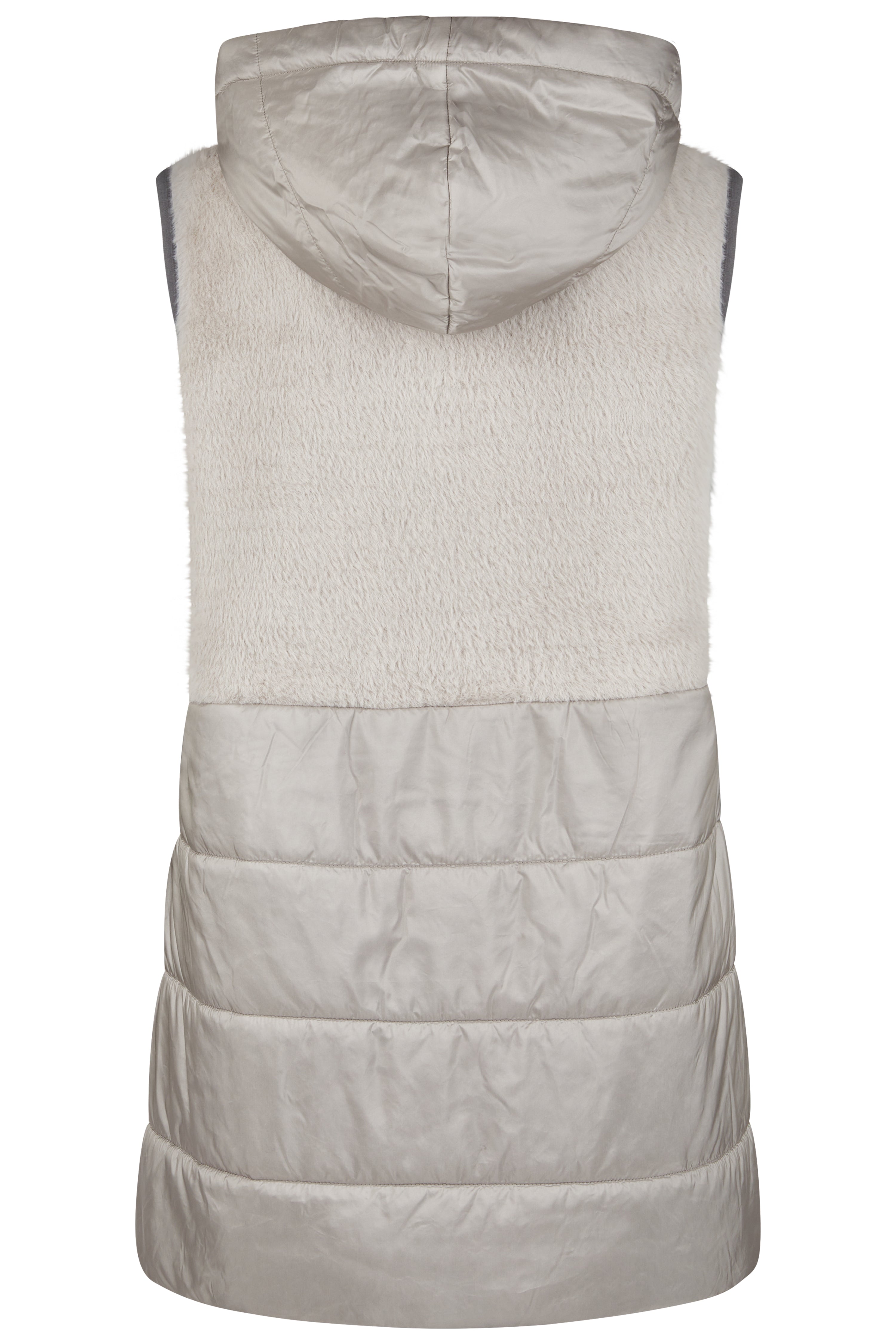 Steel Grey Long Line Gilet - 36040052