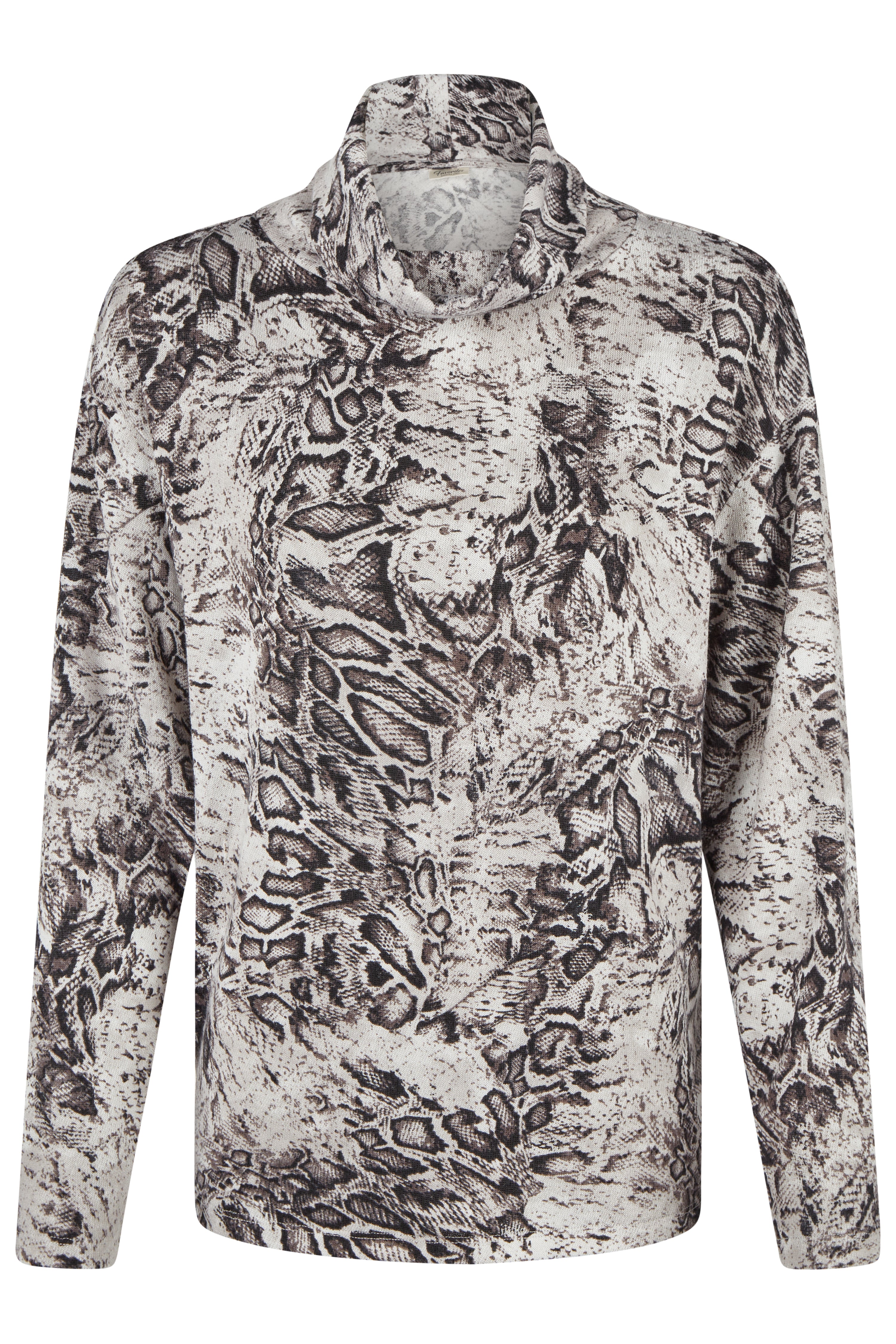 Steel Snake Print Polo Neck - 36230052