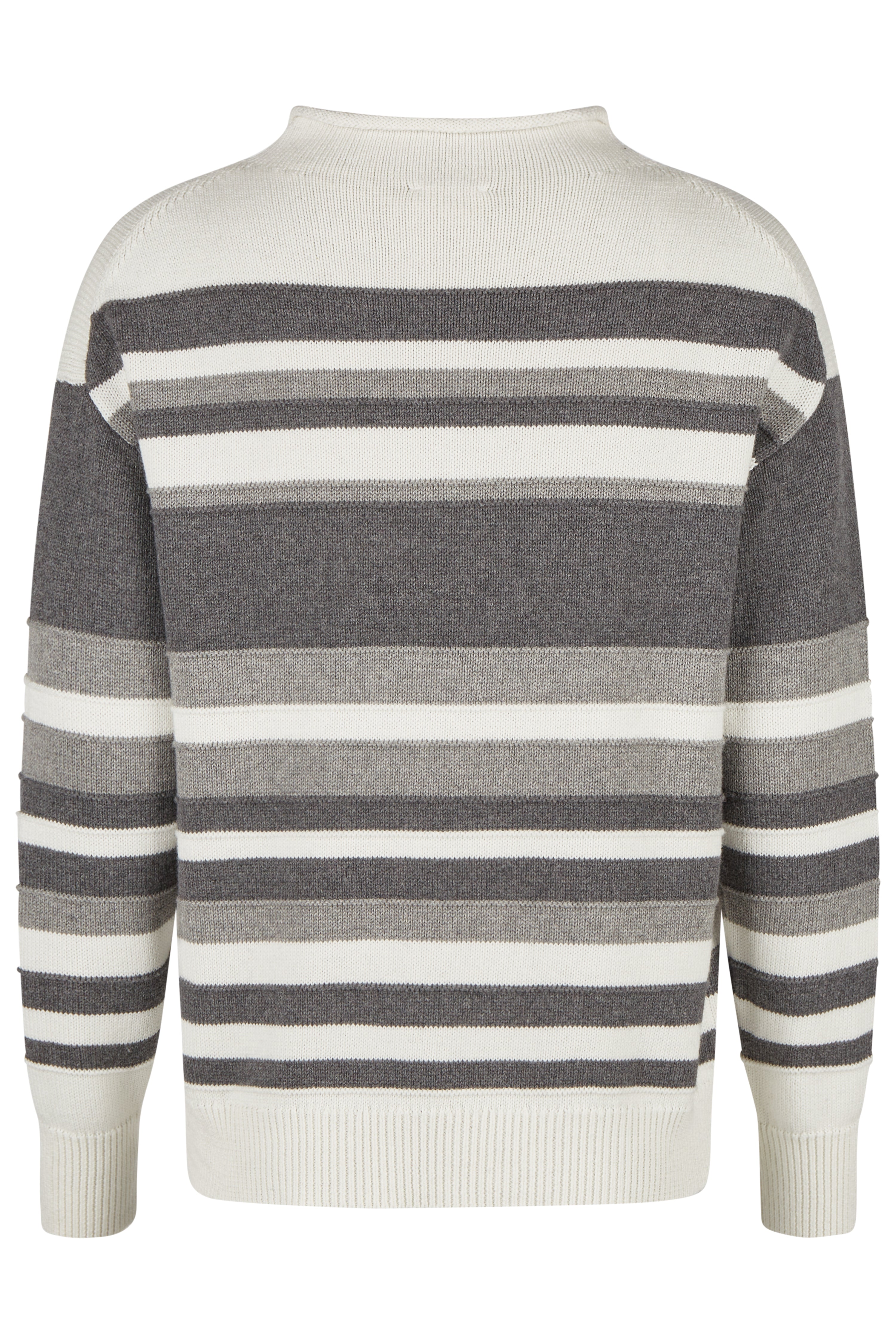 Steel & Off White Stripe Sweater - 36290052