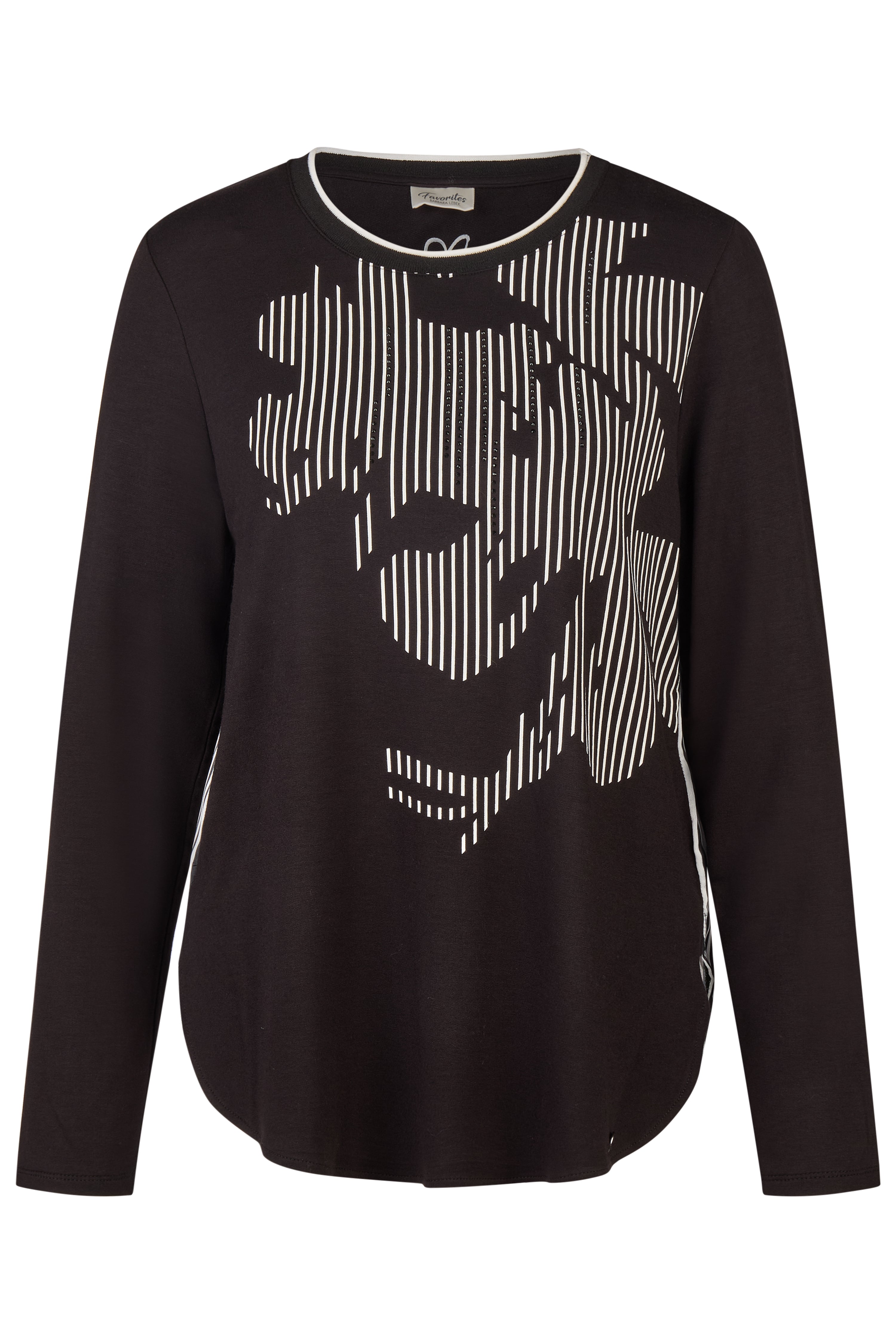 Black Stripe Design Top - 35620052
