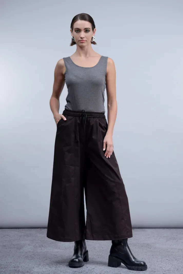 Black Wide Leg Trousers - H2008