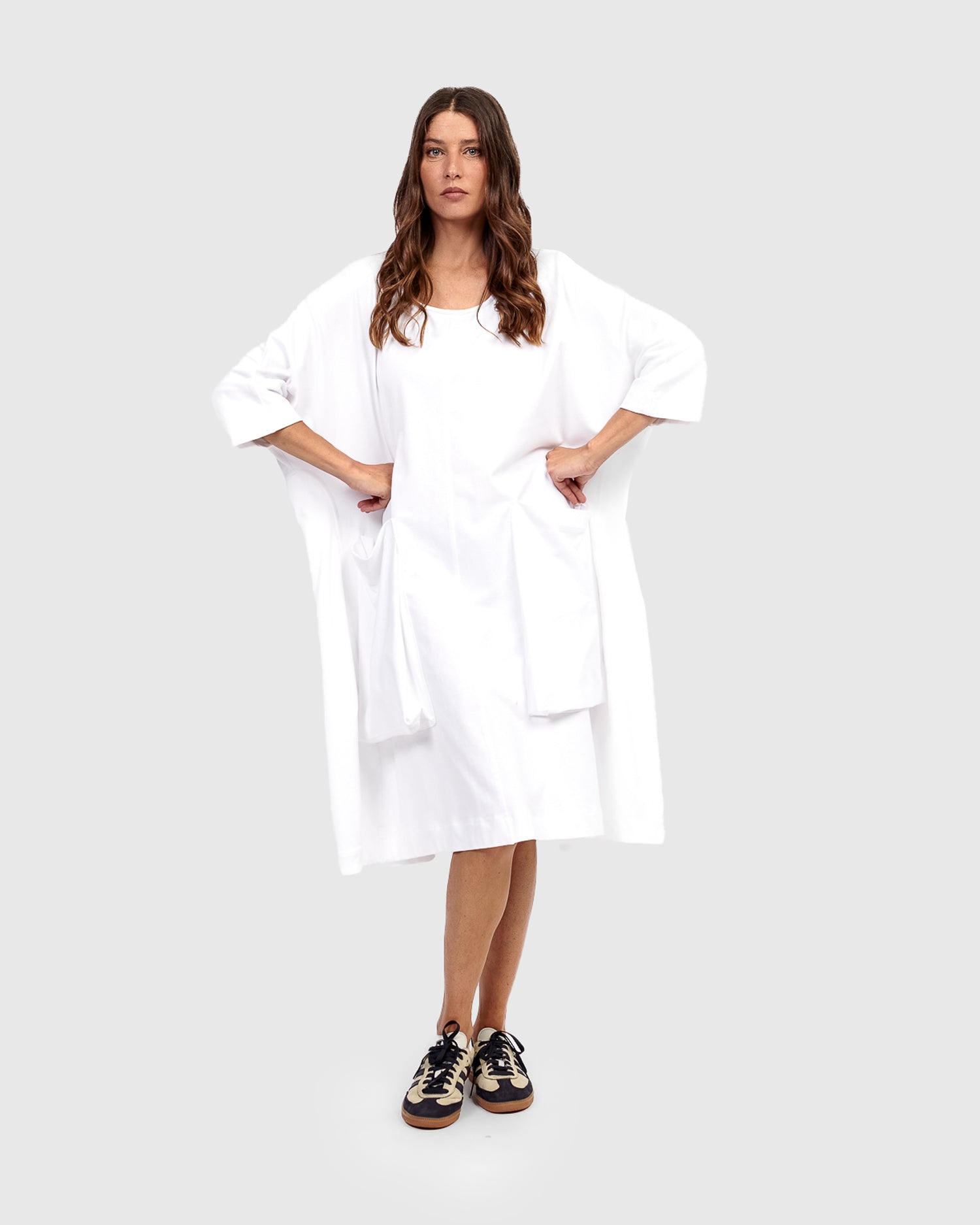 White Cotton Dress - UD910W