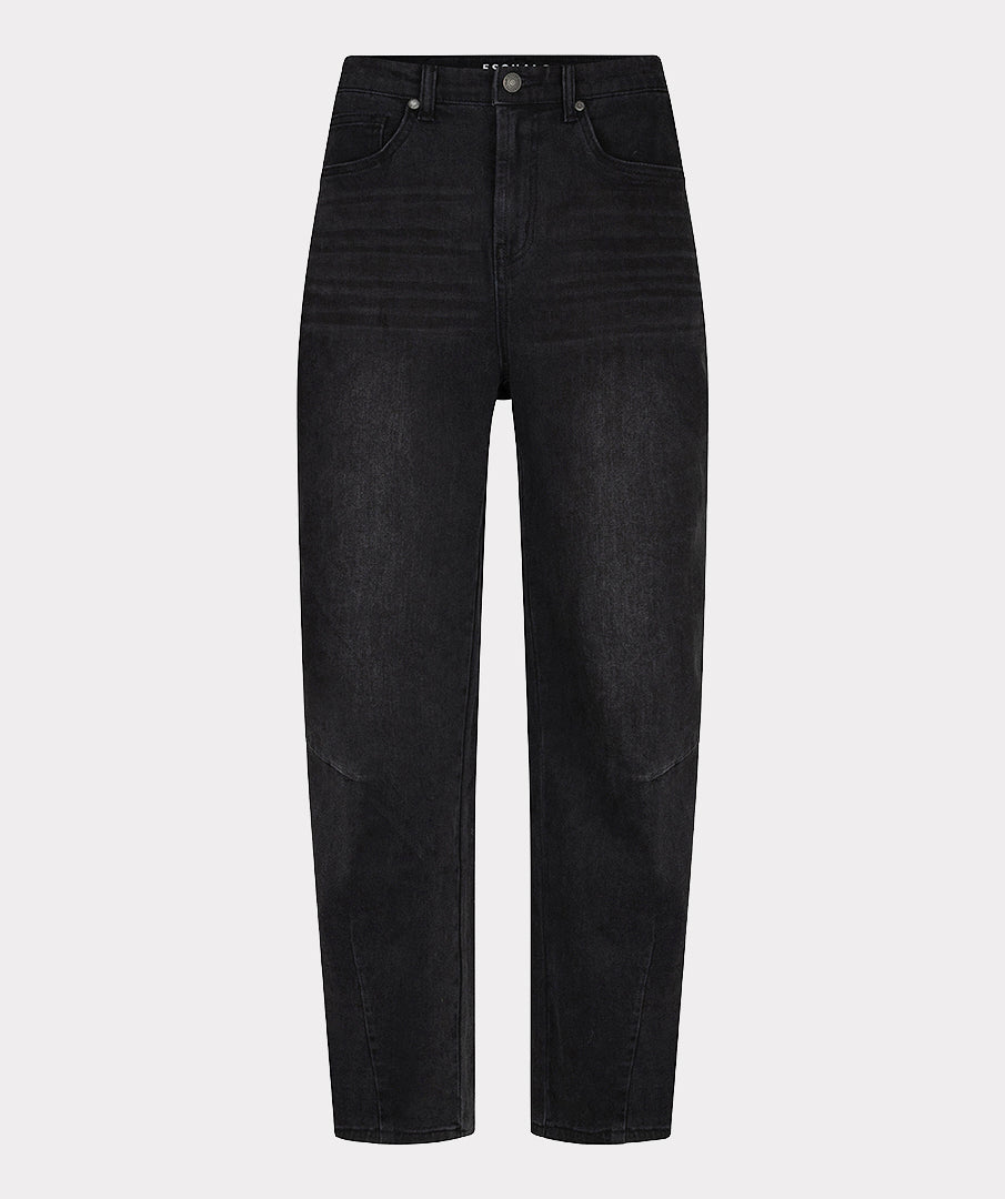 Dark Grey Barrel Jeans - 12507