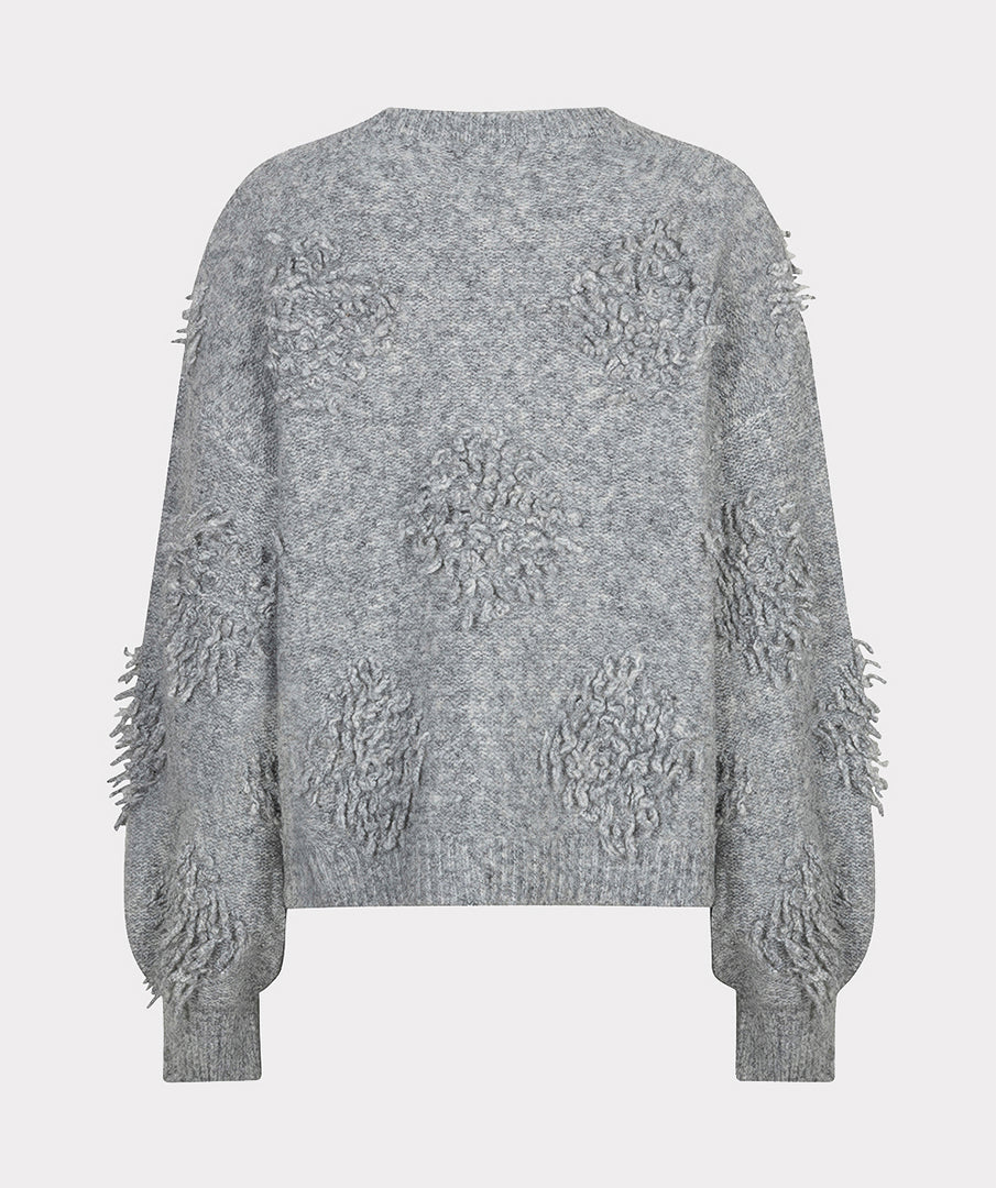 Grey 3D Fringe Sweater - 02518
