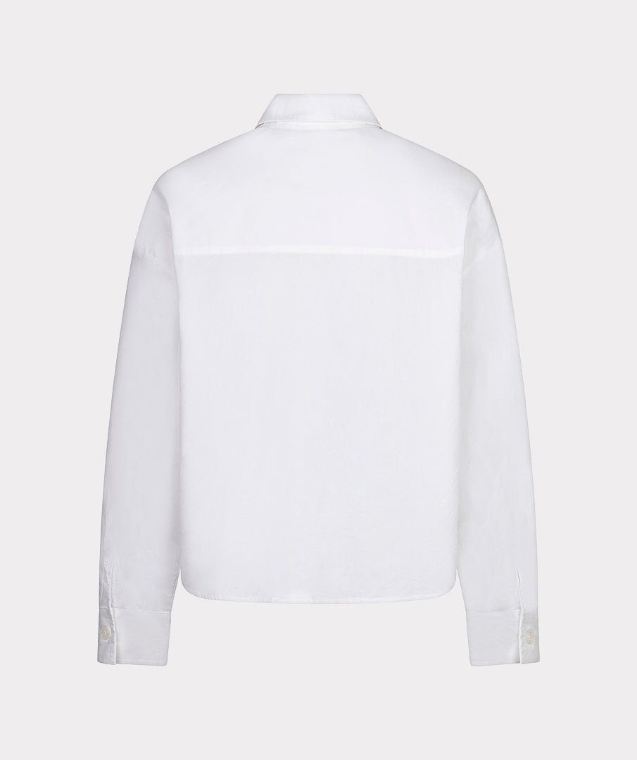 White Poplin Shirt - 10532