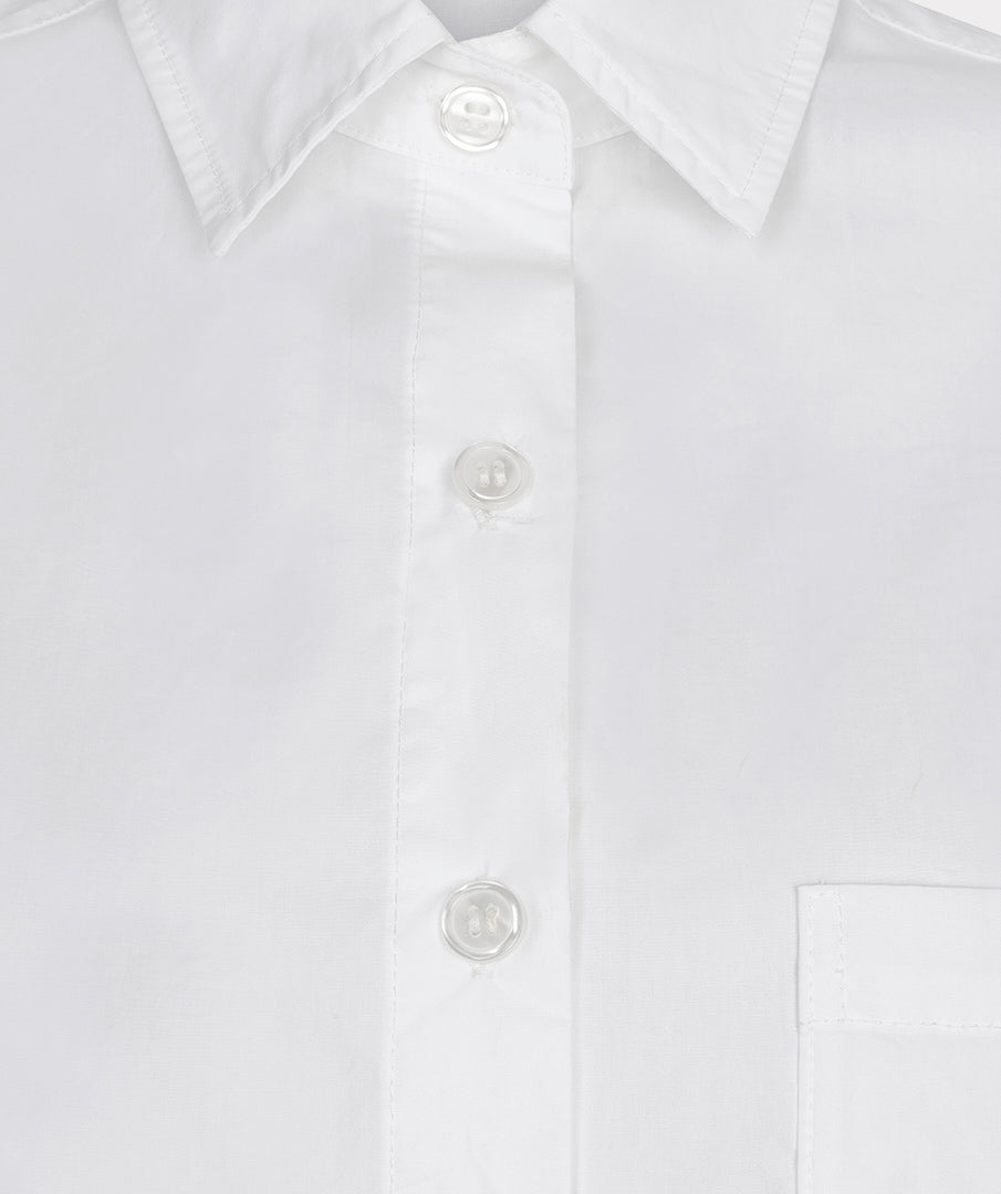 White Poplin Shirt - 10532