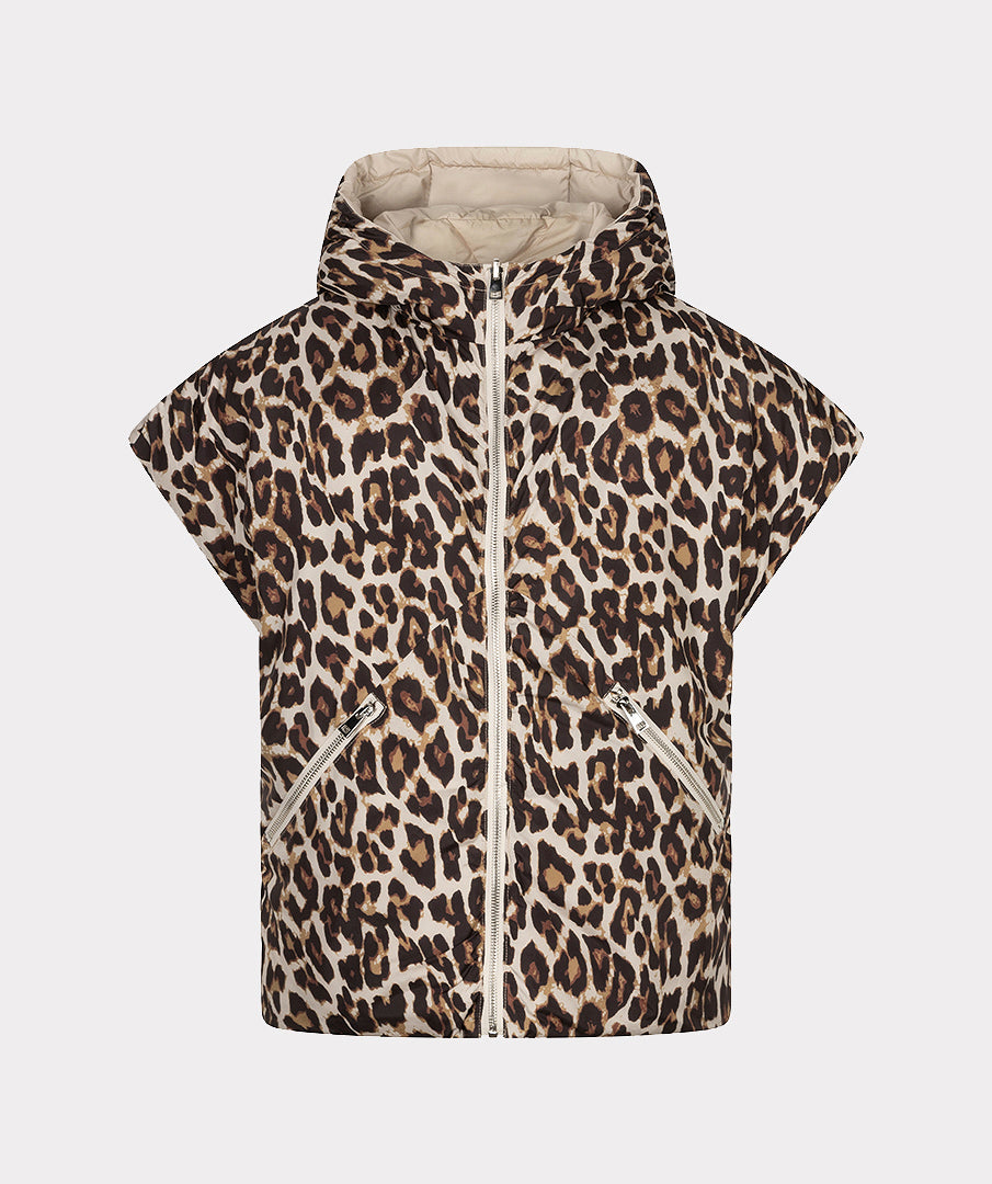 Sand Leopard Reversible Poncho - 37511