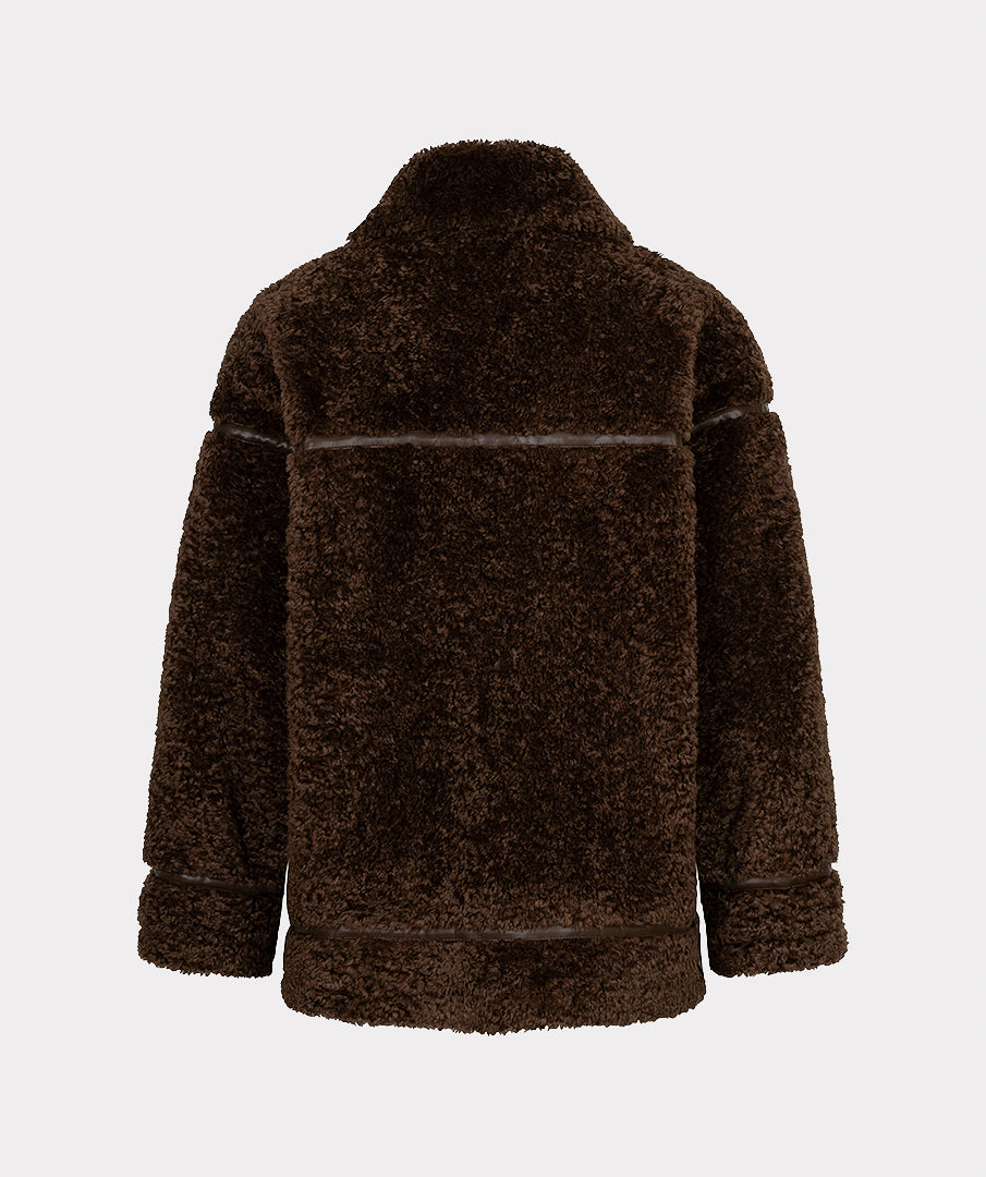 Cacao Shearling Style Jacket - 37512