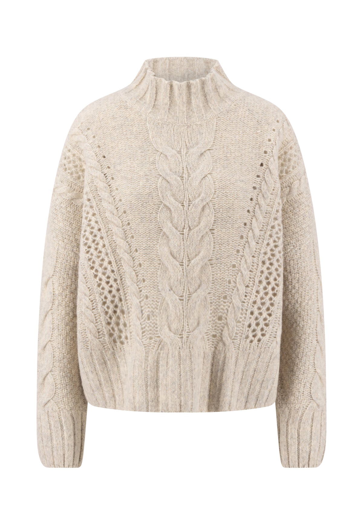Neutral Cable Knit Pullover - 26107310