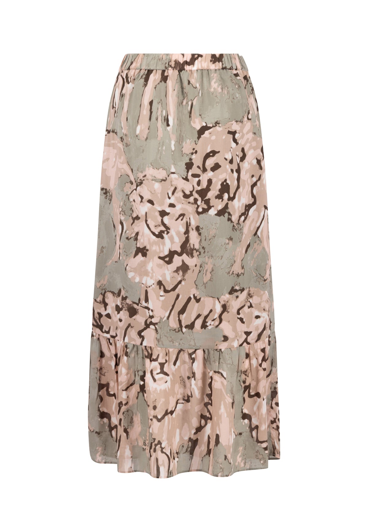 Dusty Green Lion Tiered Skirt - 26093971