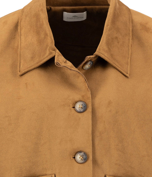 Salted Caramel Faux Suede Jacket - 26085832