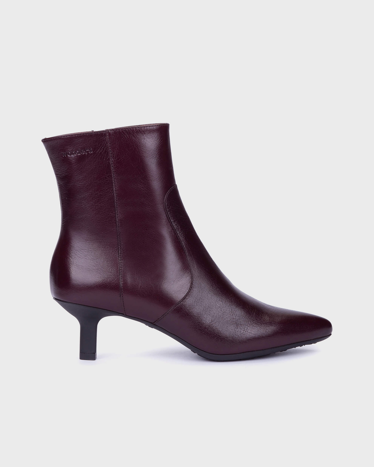 Talis Wine Kitten Heel Boots - G-7111