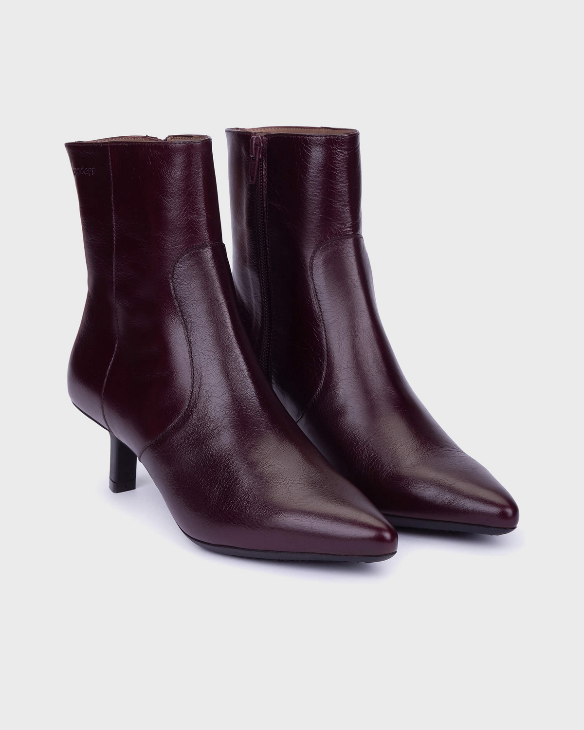 Talis Wine Kitten Heel Boots - G-7111