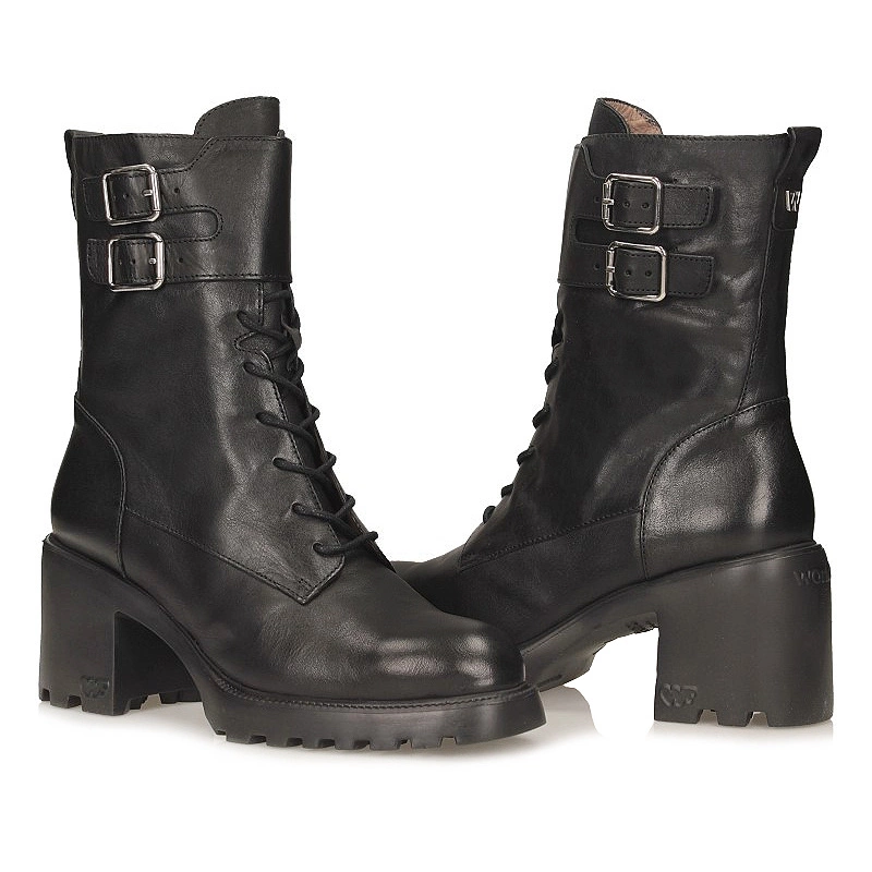 Bulut Black Buckle Boots - G-7204