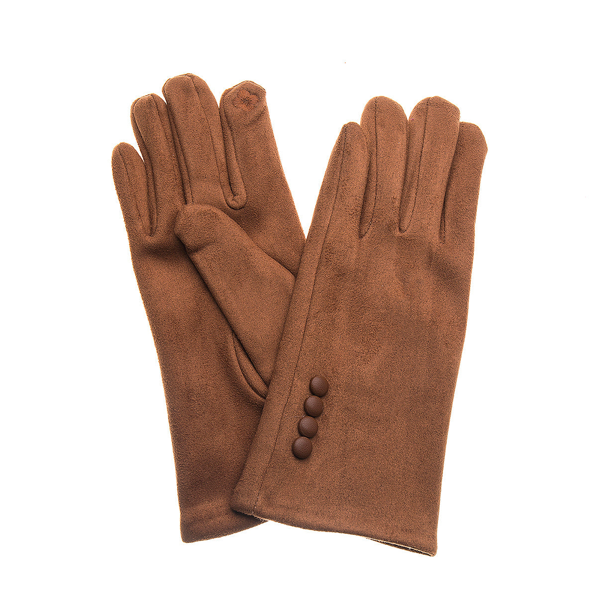 Nutmeg Button Gloves - G5