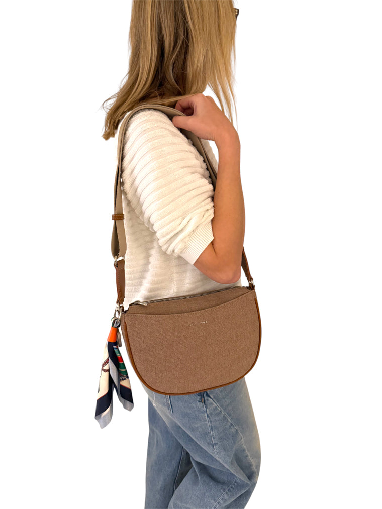 Apricot Tan Cross Body Bag - CM8292