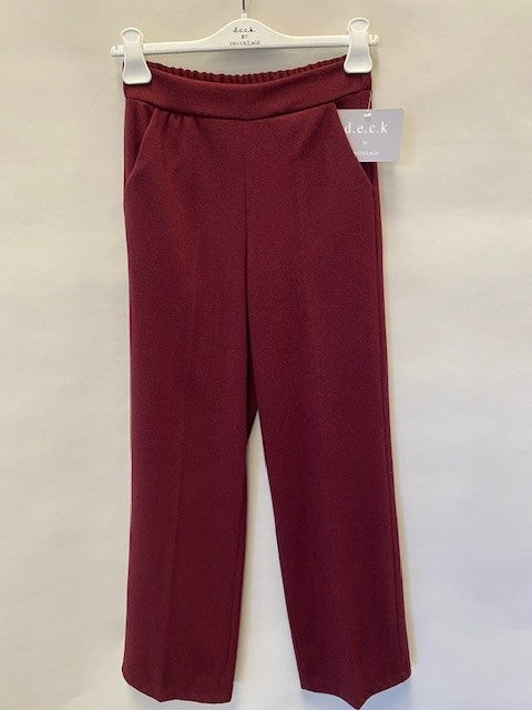 Bordeaux Herringbone Trousers - HB2435