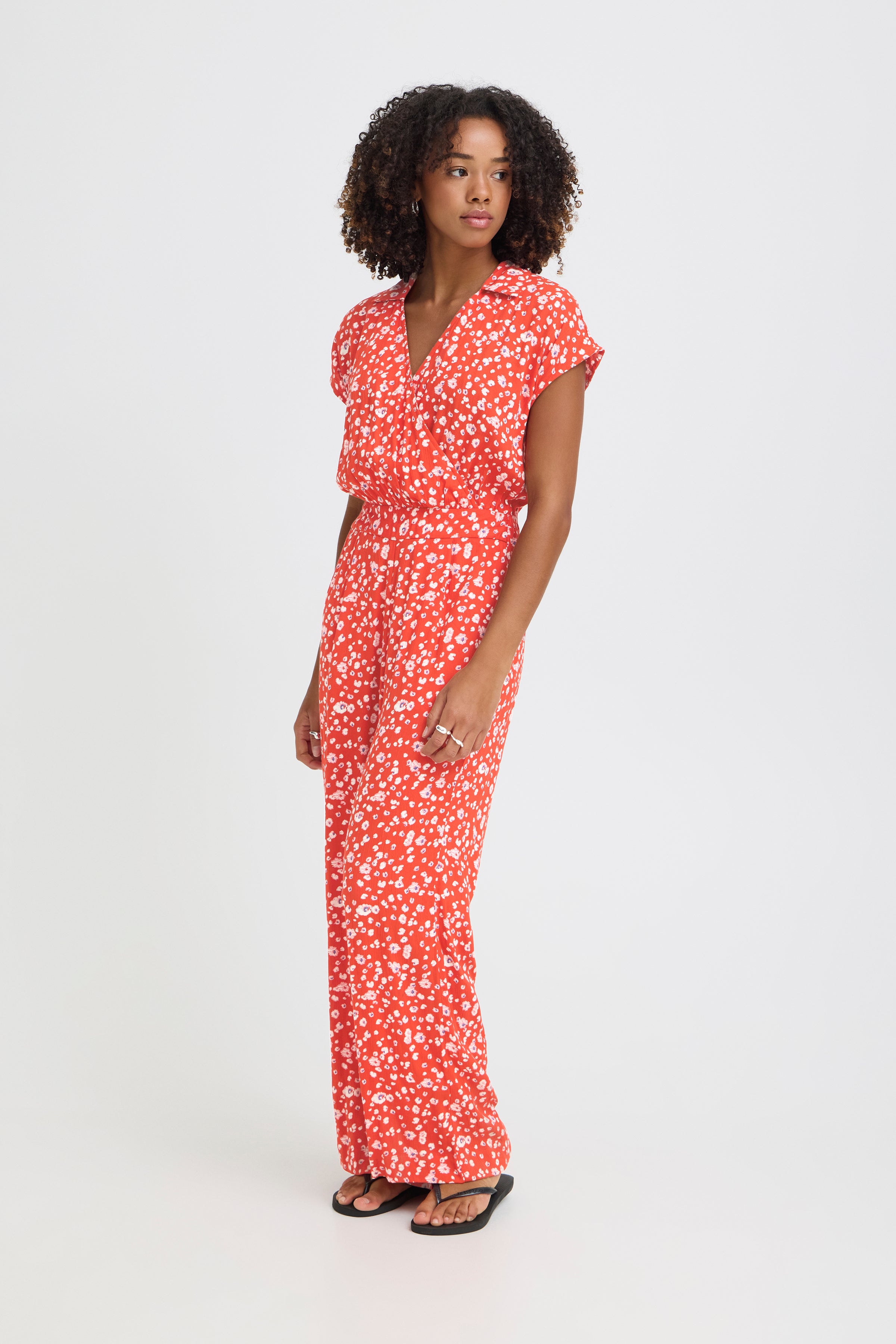 Marrakech Fiery Red Flower Jumpsuit - 20125573