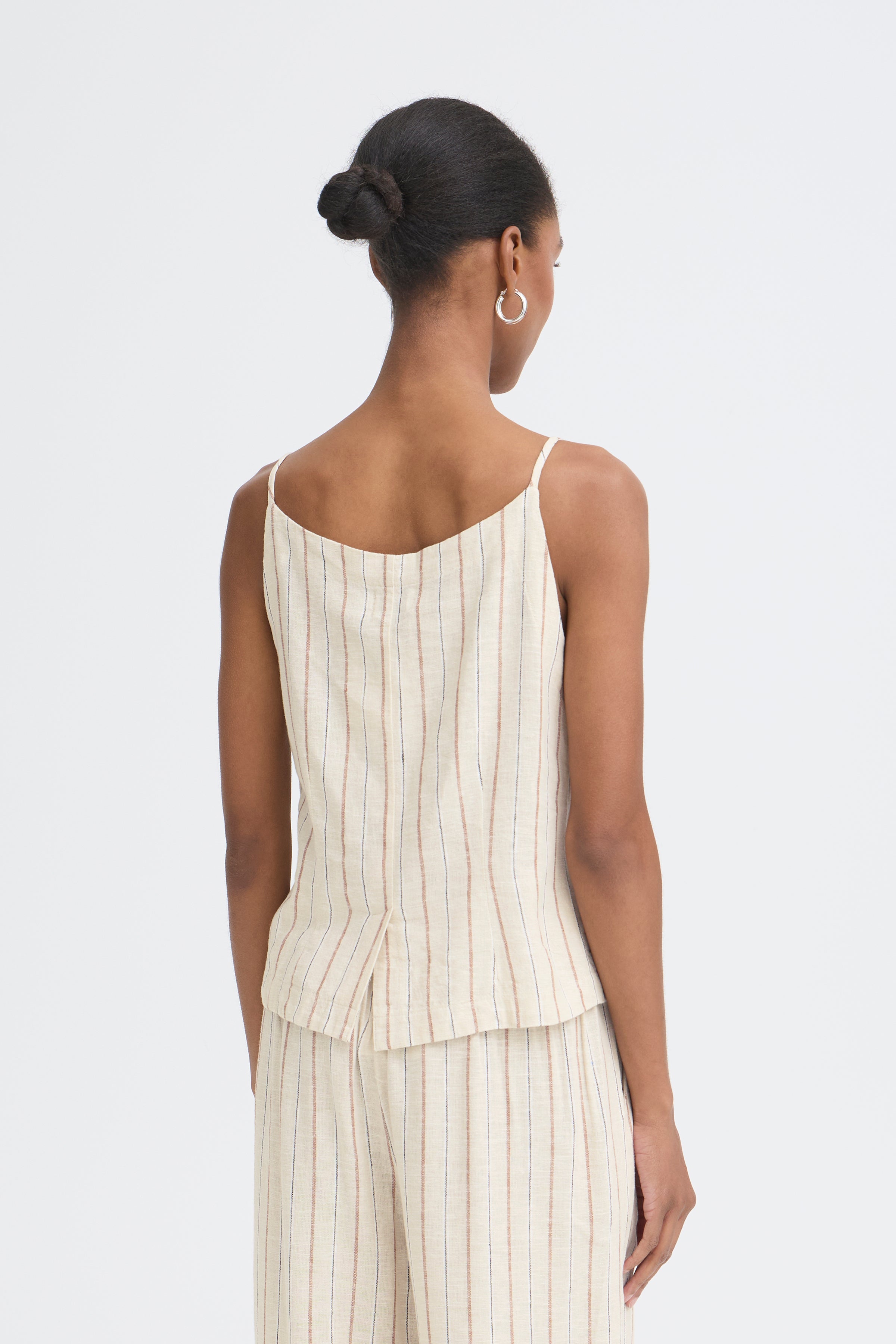 Linno Brown Stripe Waistcoat - 20125592