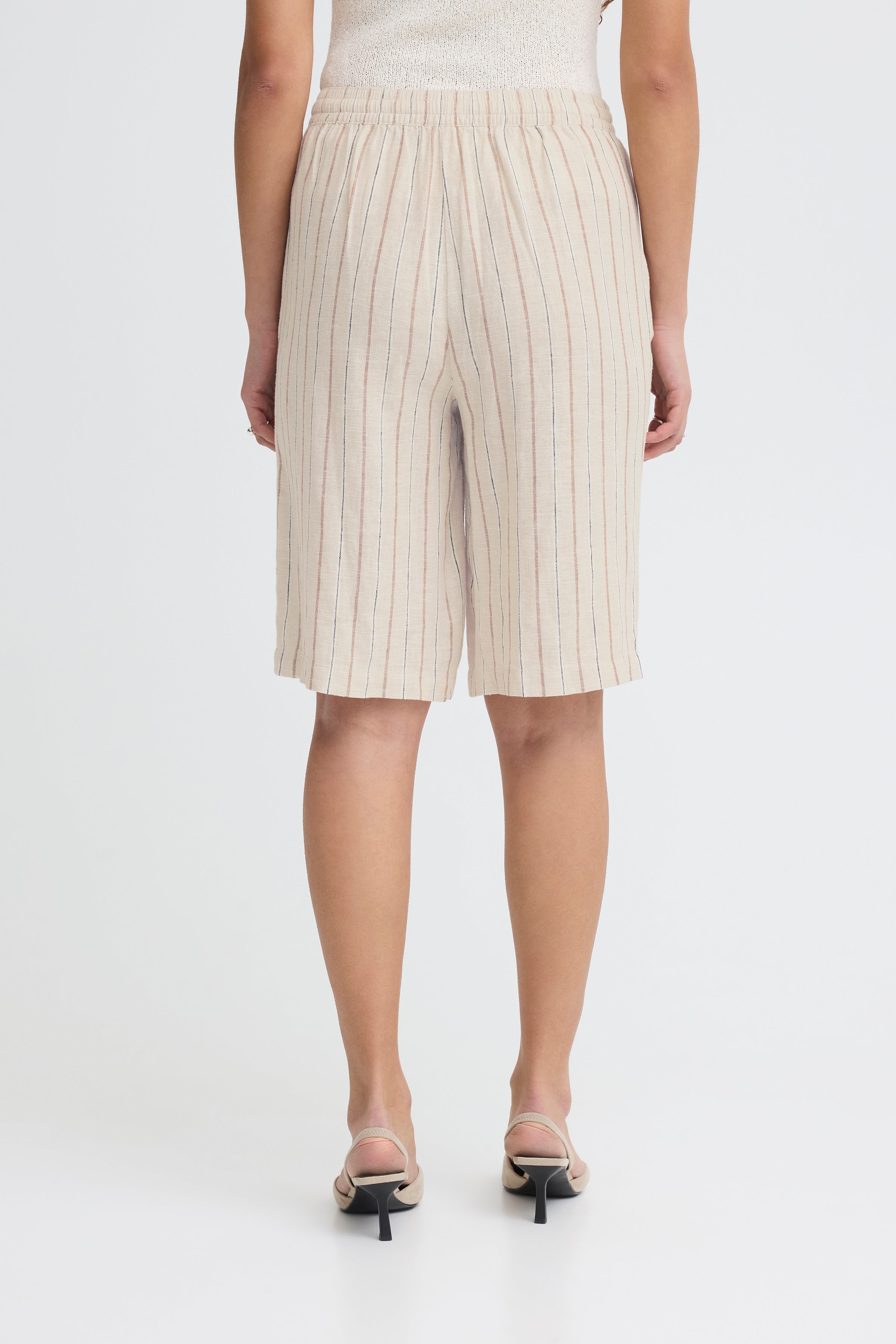 Linno Brown Stripe Shorts - 20122918