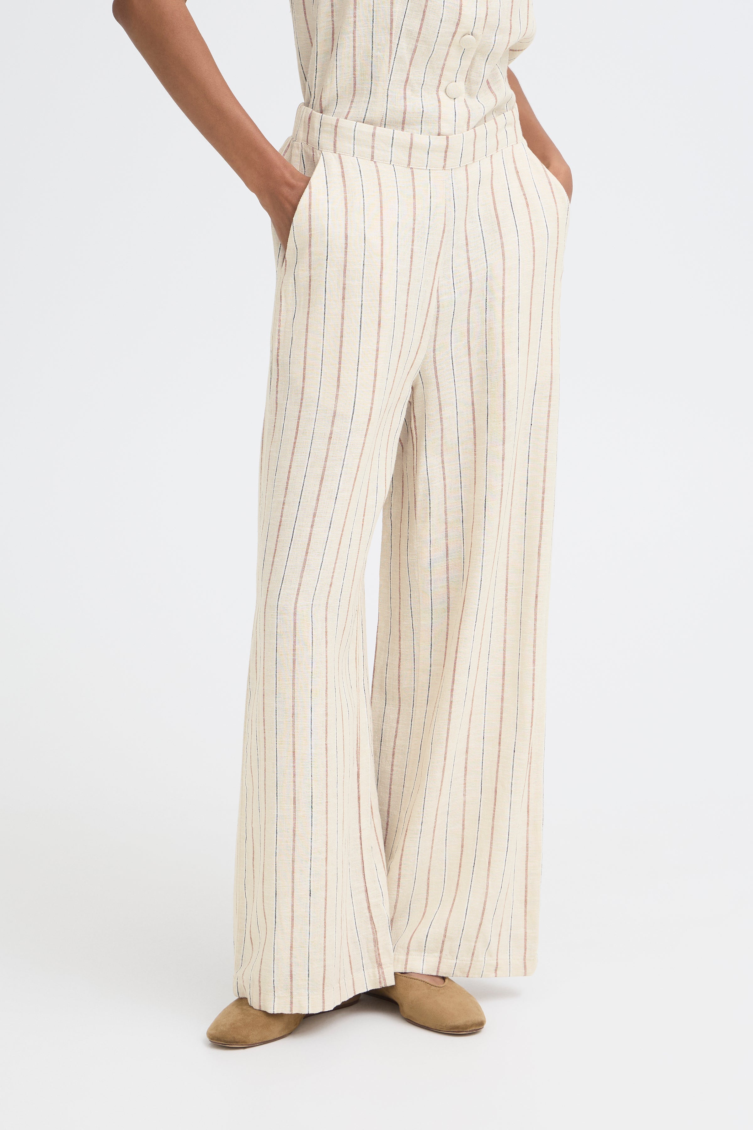 Linno Brown Stripe Trousers - 20125605
