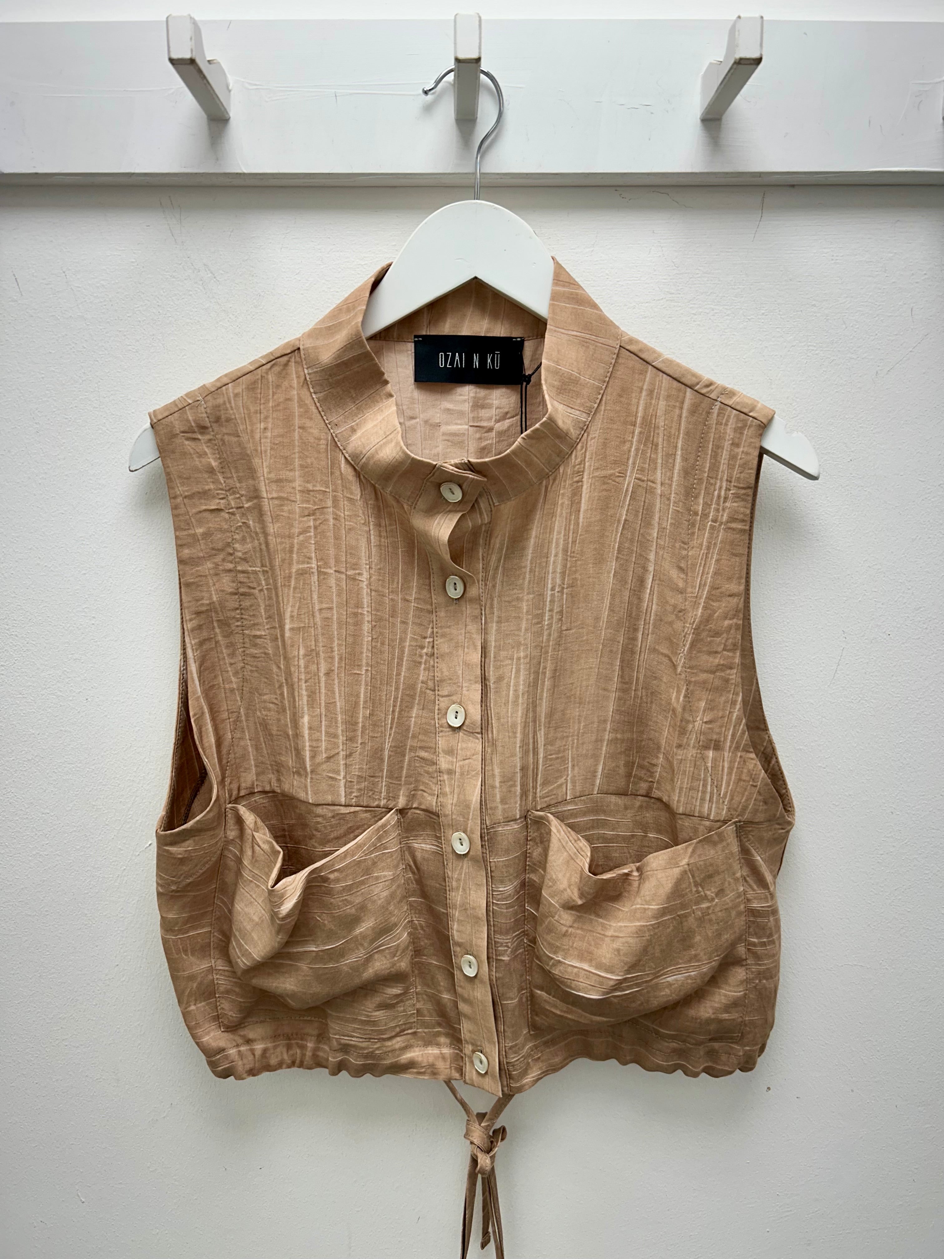 Caramel Sleeveless Shirt - 860924