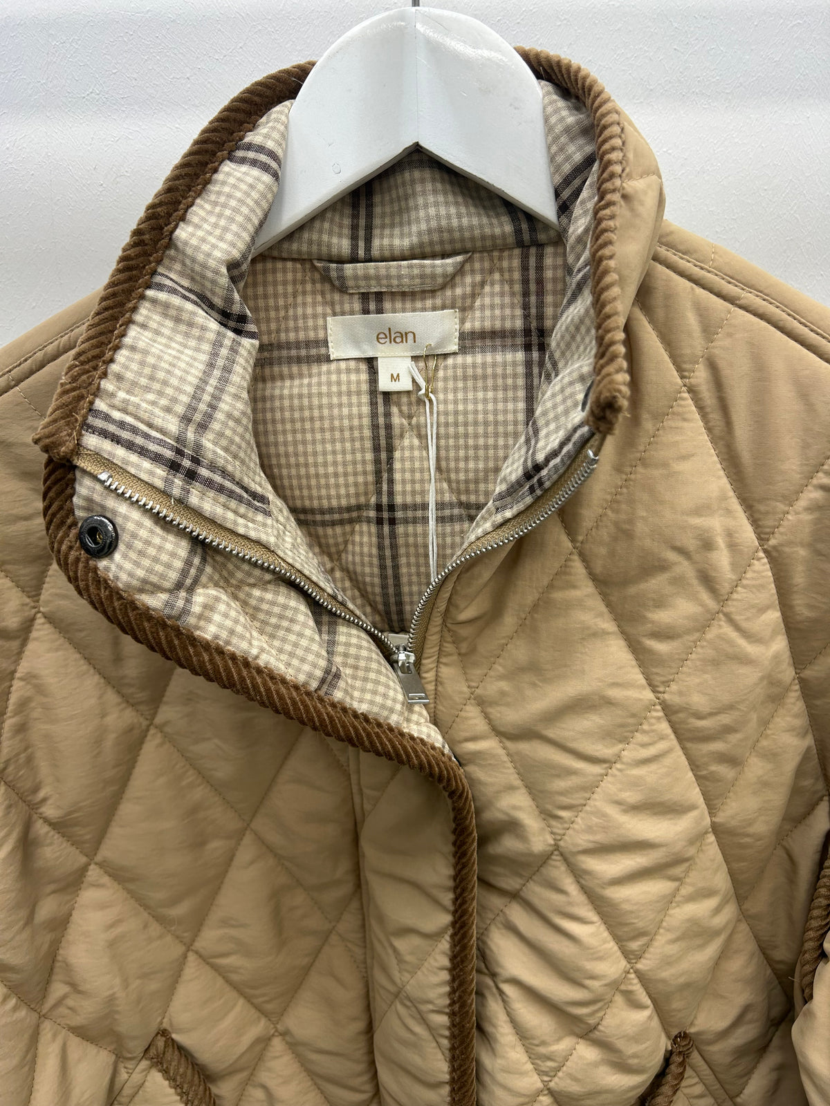 Tan Corduroy Trim Jacket - JK8506