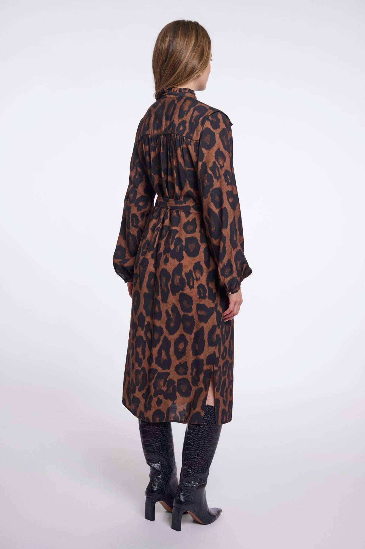 Ilonka Brown Leopard Dress - 7002612