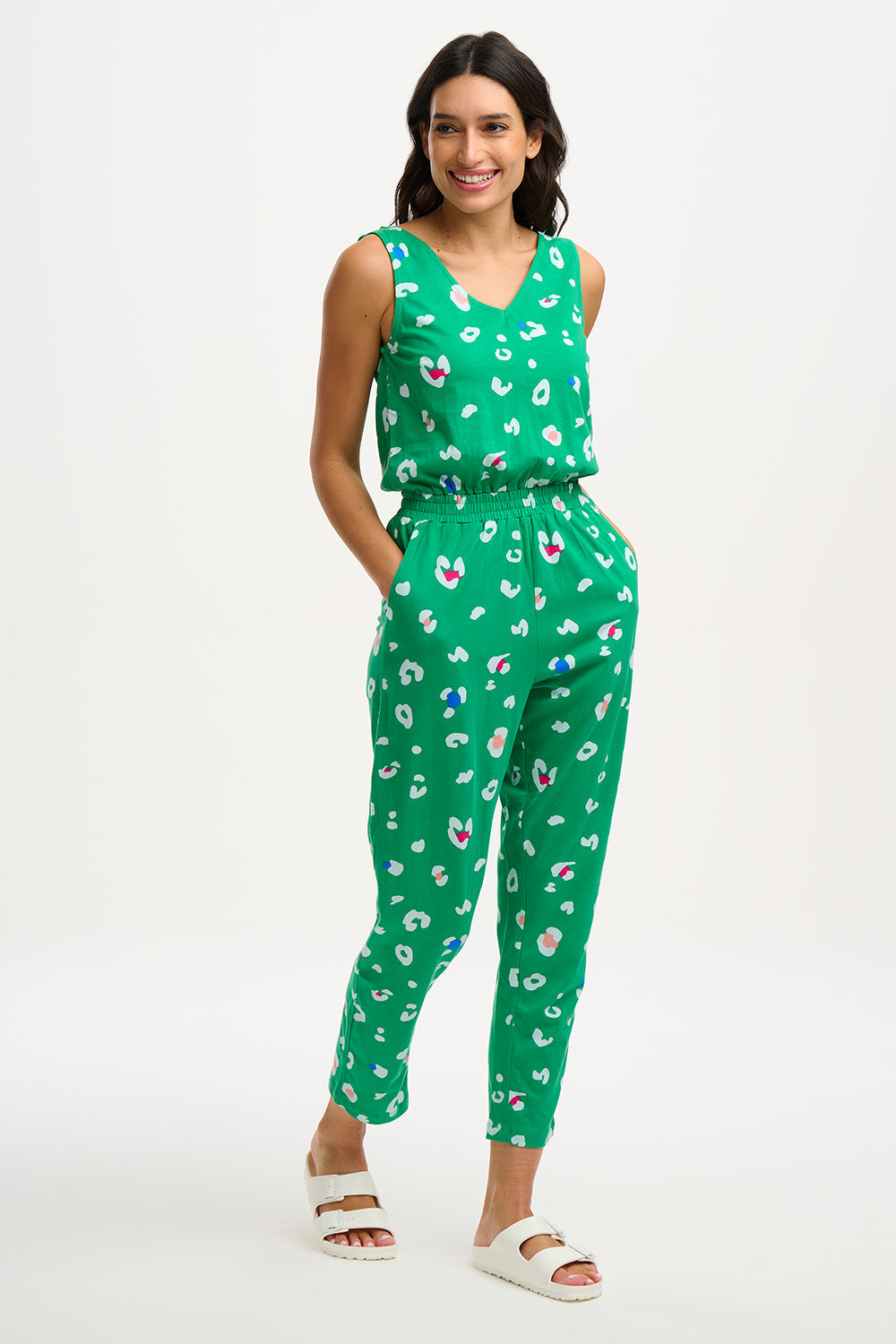 Dina Green Jumpsuit JS0172