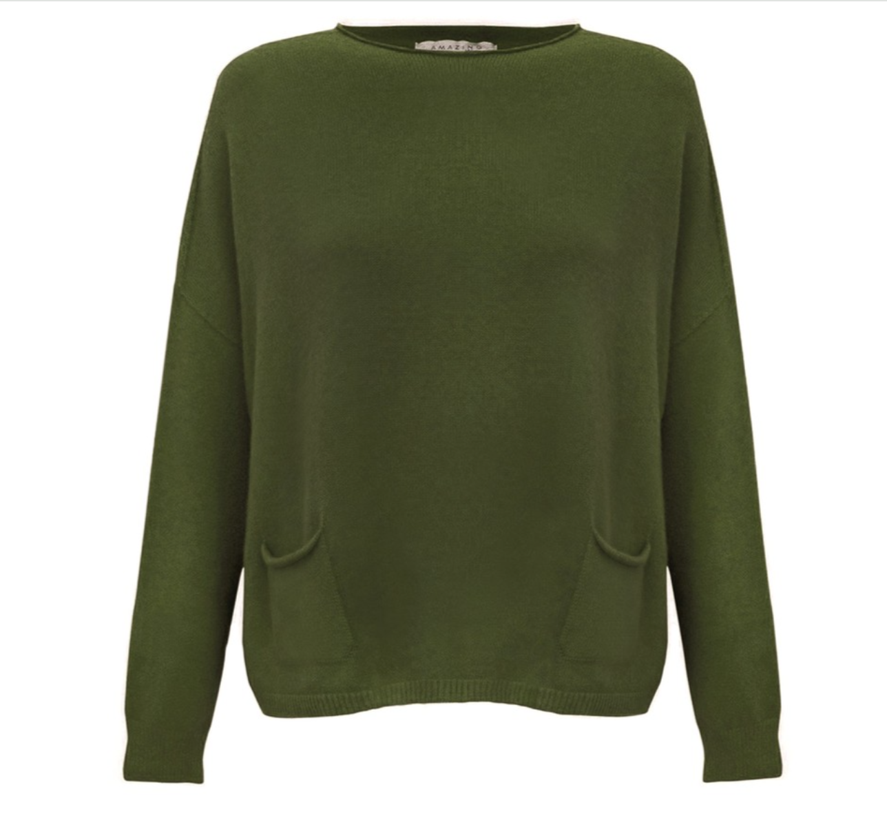 Jodie Khaki Pocket Sweater