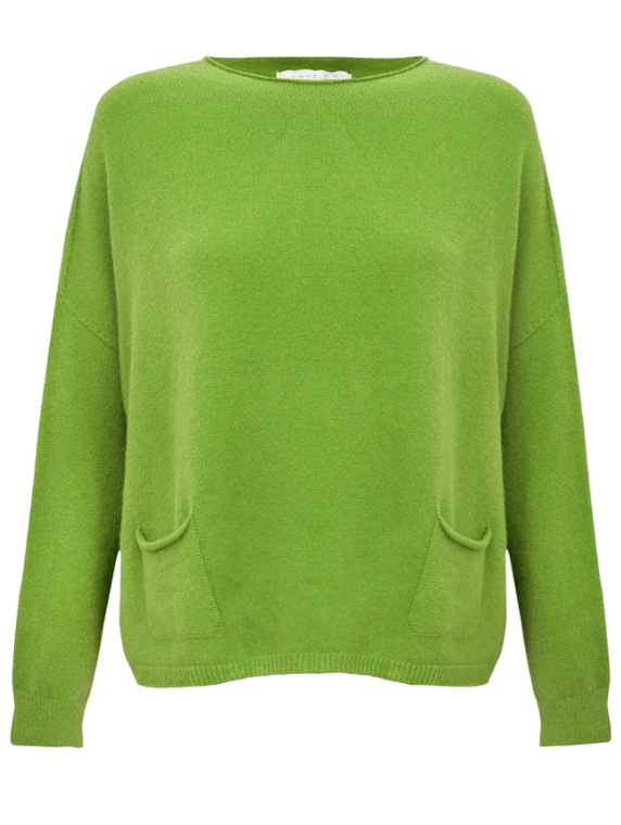 Jodie Kiwi Pocket Sweater