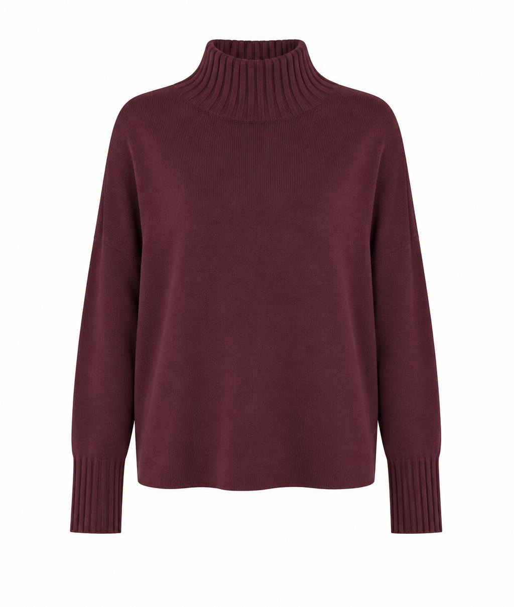 Jolie Mulberry High Neck Knit