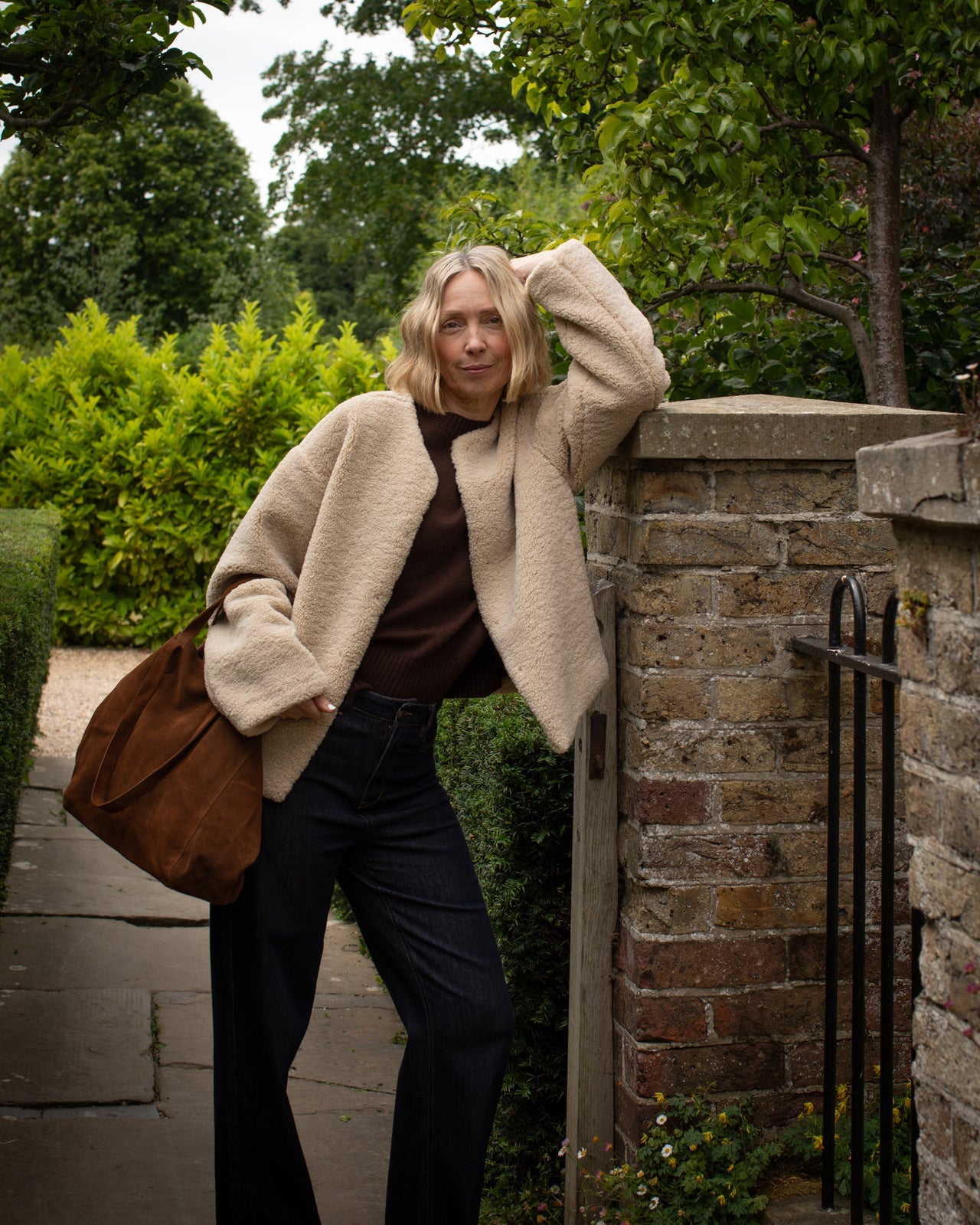 Kate Oat Faux Sherpa Coat