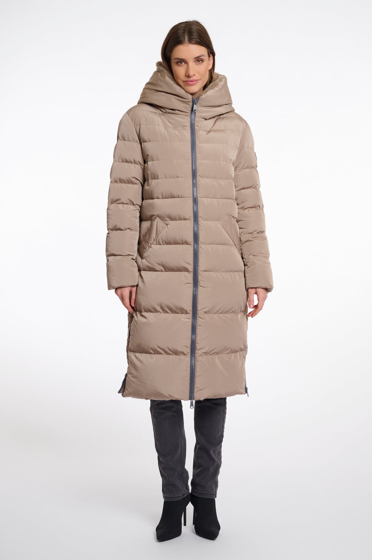 Keliafur Toffee Padded Coat - 7002612