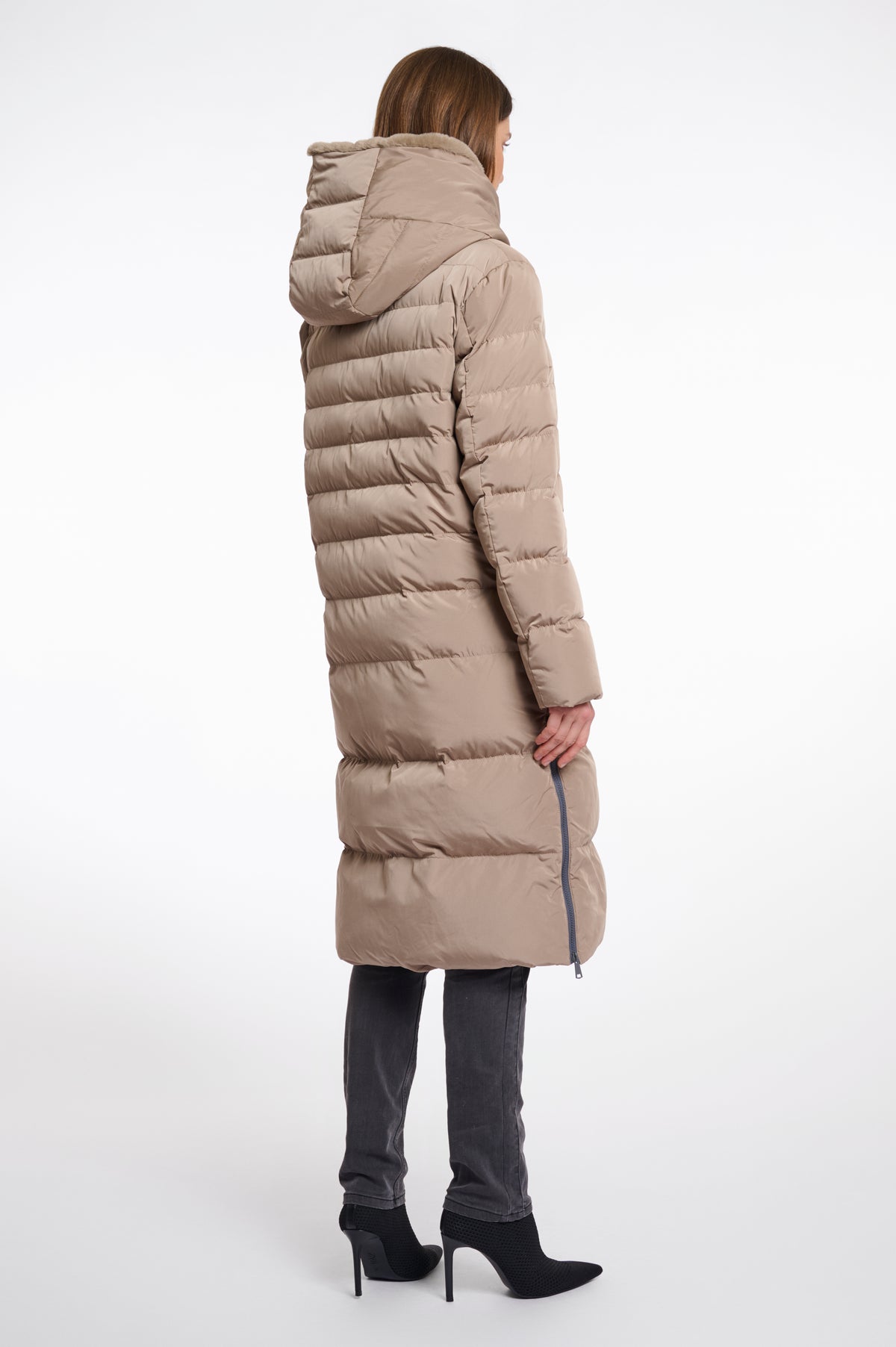 Keliafur Toffee Padded Coat - 7002612