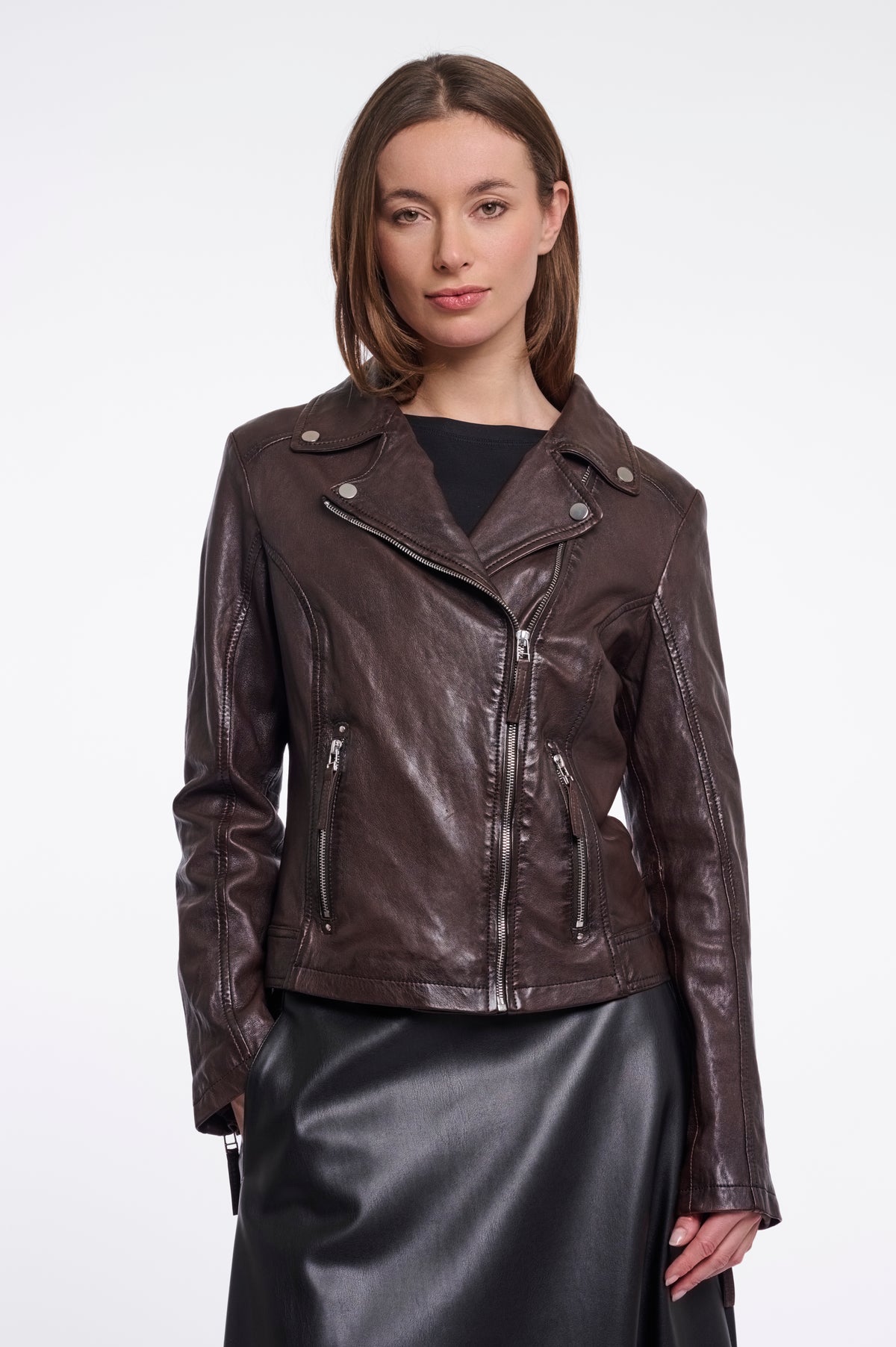 Ludwig Coffee Roast Leather Jacket - 3002611