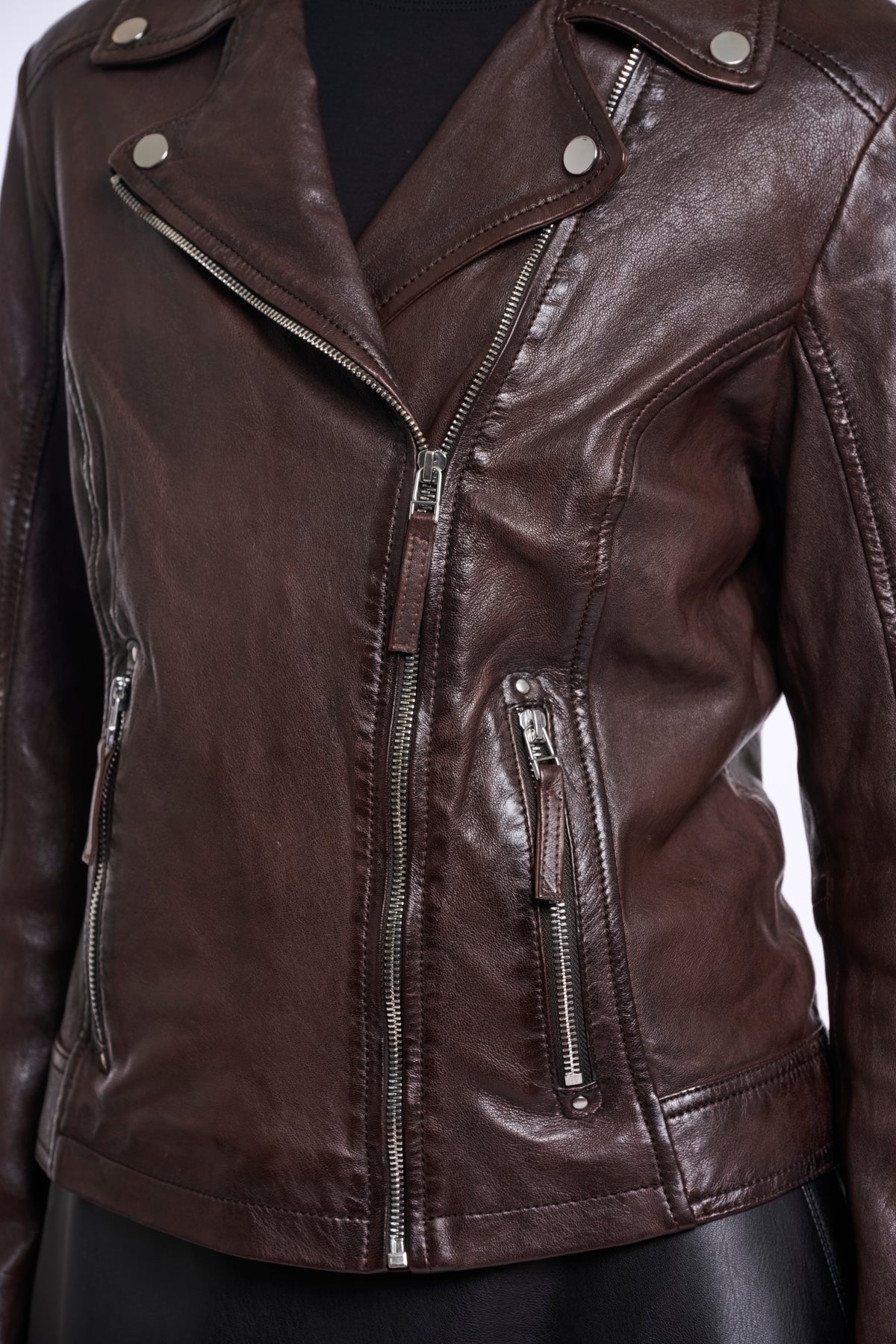 Ludwig Coffee Roast Leather Jacket - 3002611