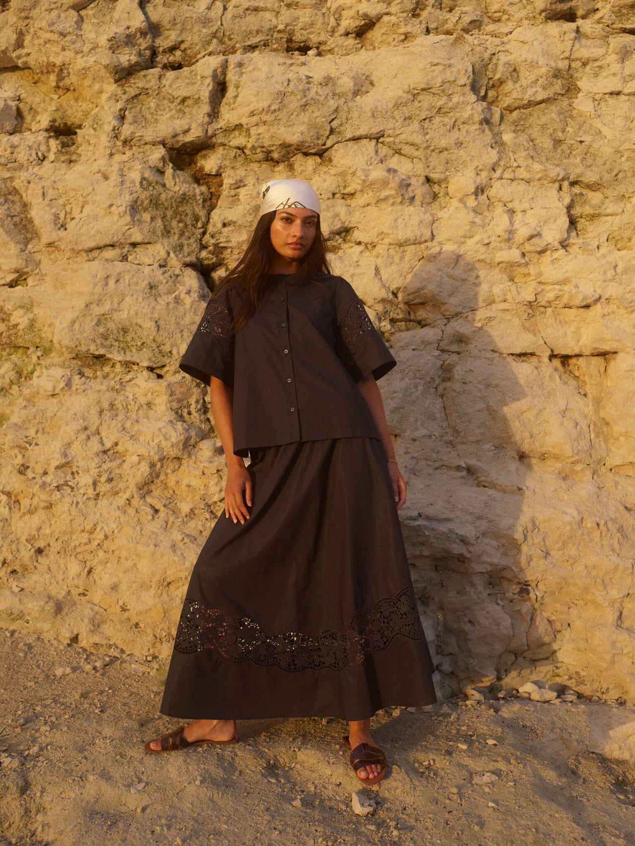 Black Redu Cotoni Skirt - 179720