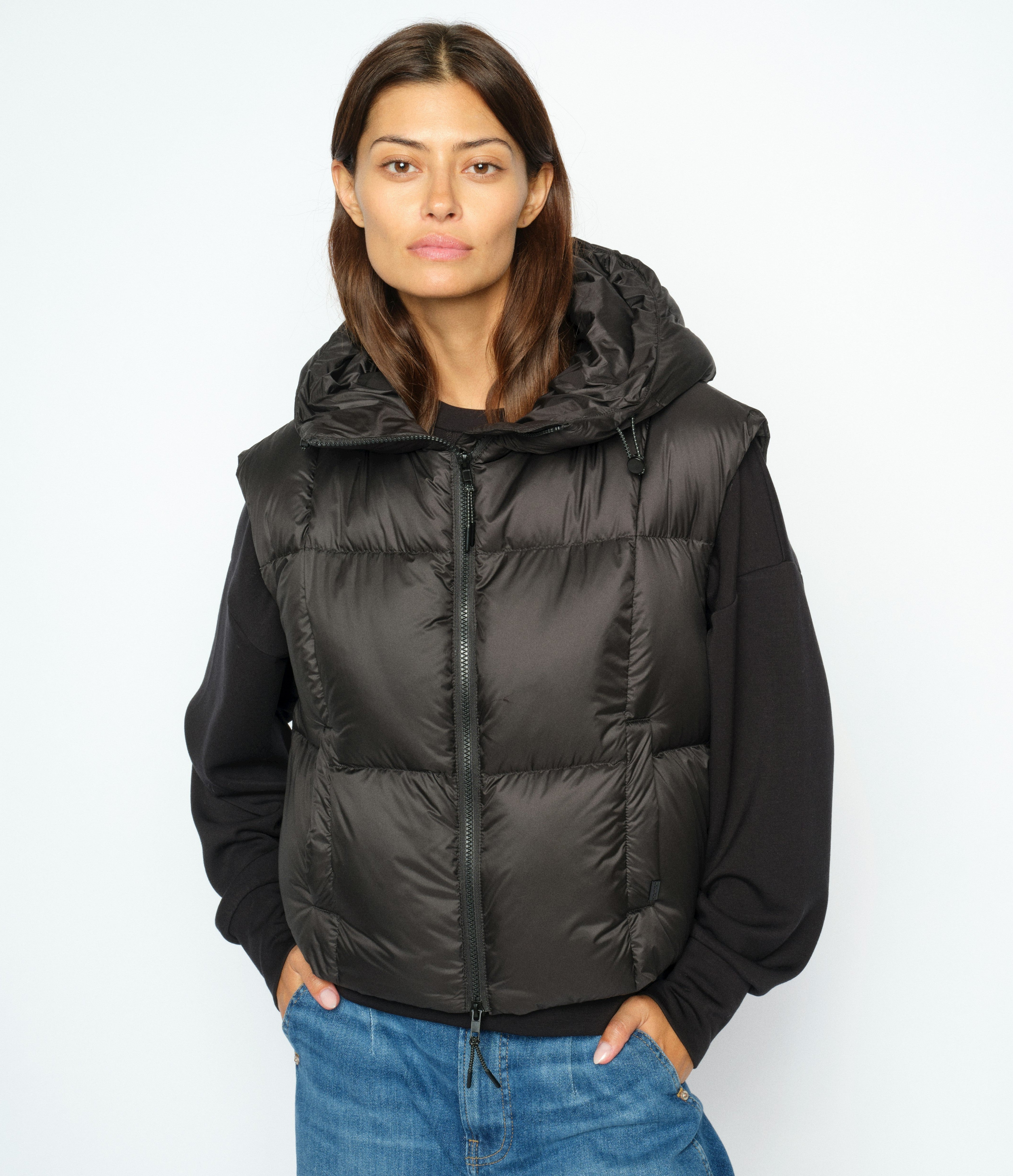 Kiara Tally Black Down Vest - 181370